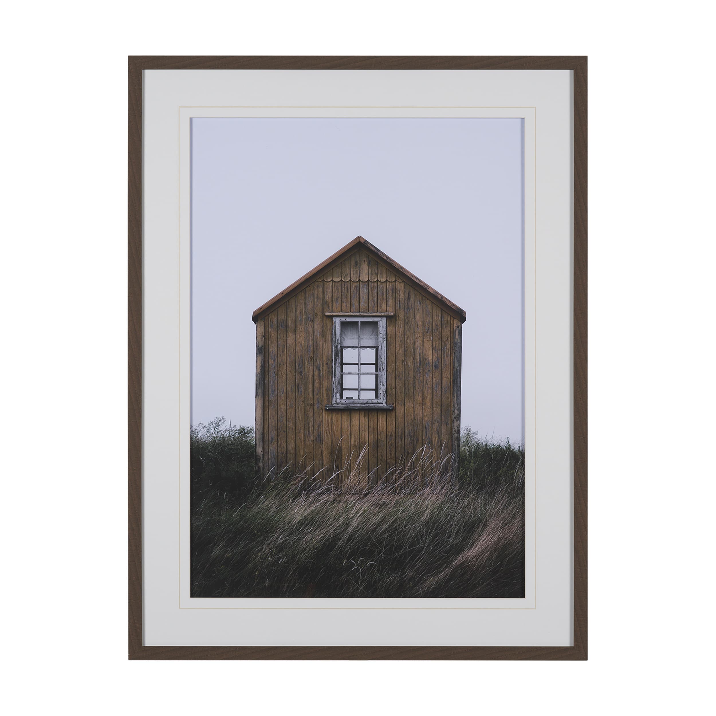 Beach Hut by Lotte Gronkjaer FramedPhoto Print Matted under Glass — product photograph