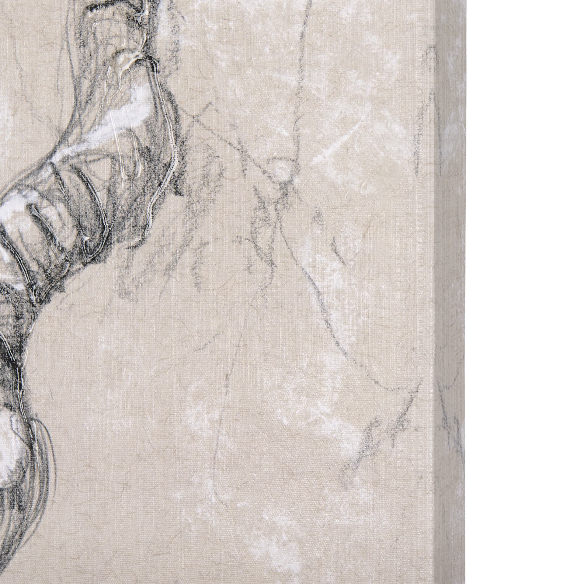 Sketch of animal III (Antelope) by Mercana Studio a Hand Embellished Textured Canvas — product photograph