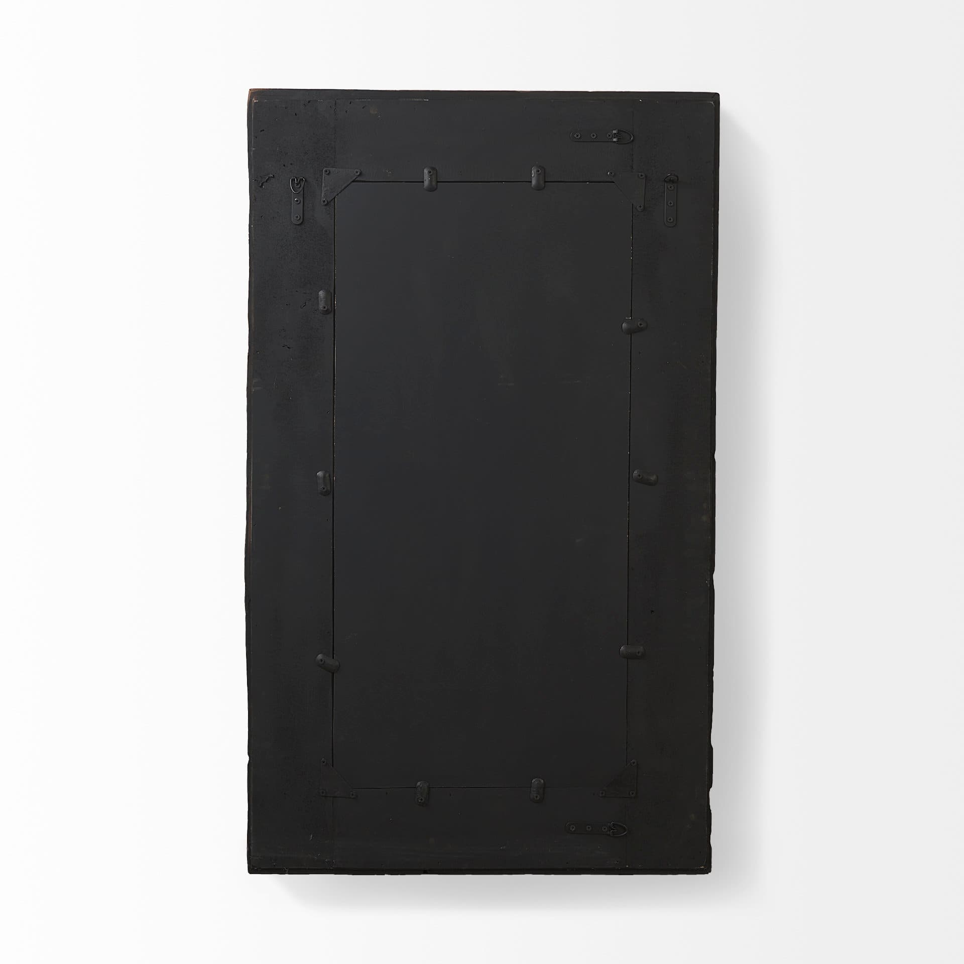 Gerome 28 x 48 Brown Wood Frame Rectangular Wall Mirror — product photograph