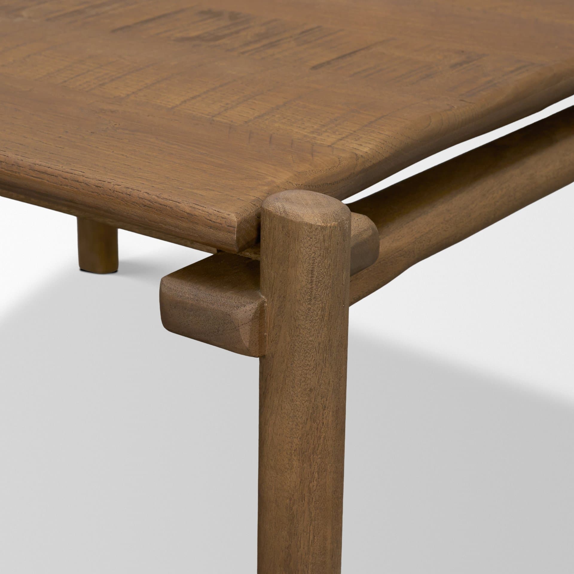 Riven Oak Wood Square Side Table — product photograph