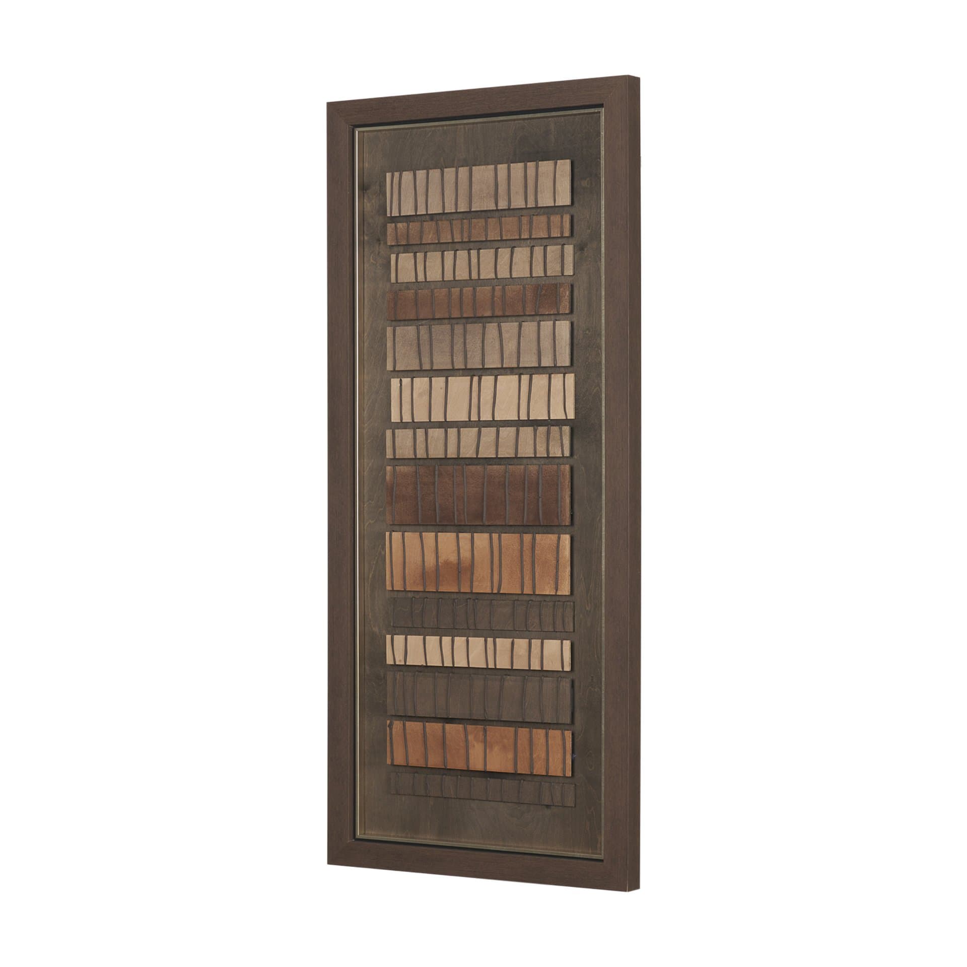 Timber Mosaic III by Mercana Studio Handmade Original Framed Artwork Matted — product photograph