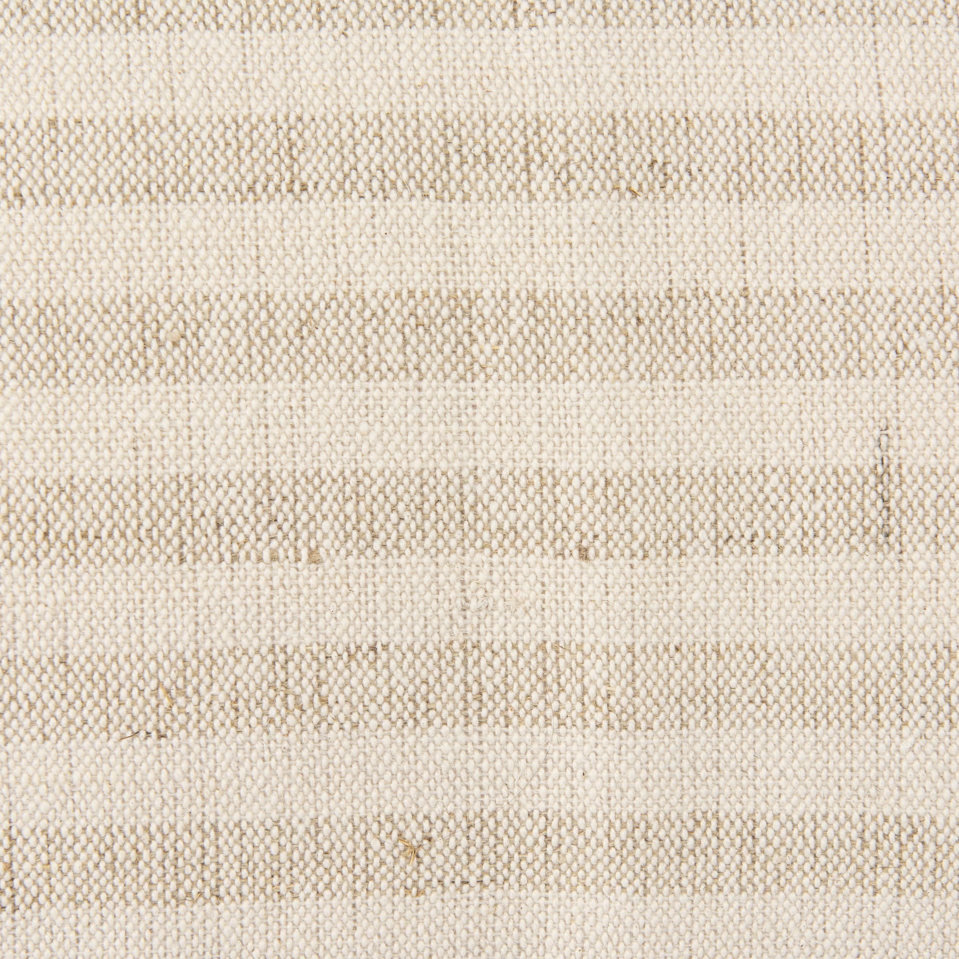Jace 22x22 Cream/Beige Stripe Linen-Cotton Square Pillow Cover w/Down Filler — product photograph