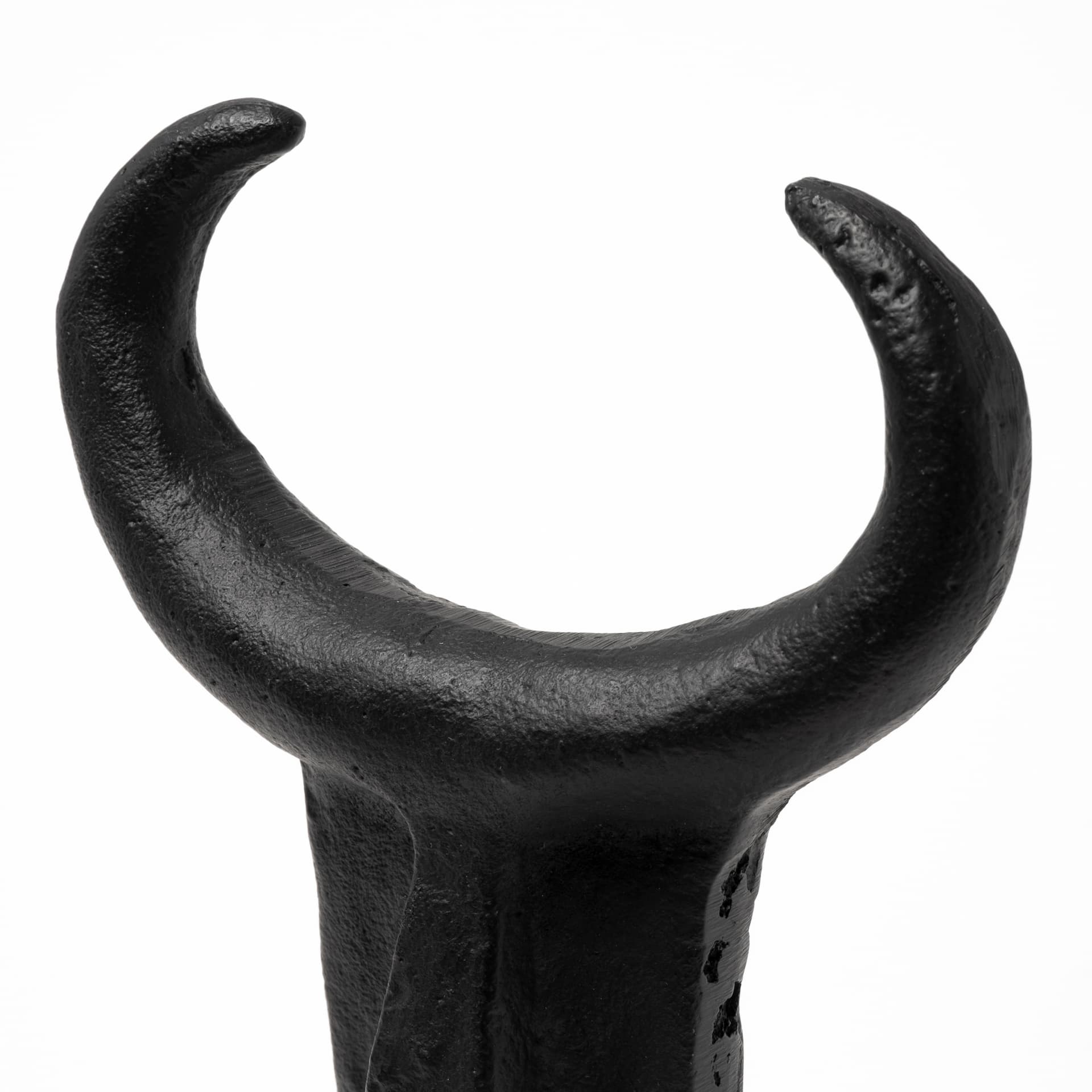 Caleb 4L x 5W Black Metal Tribal Figurine — product photograph