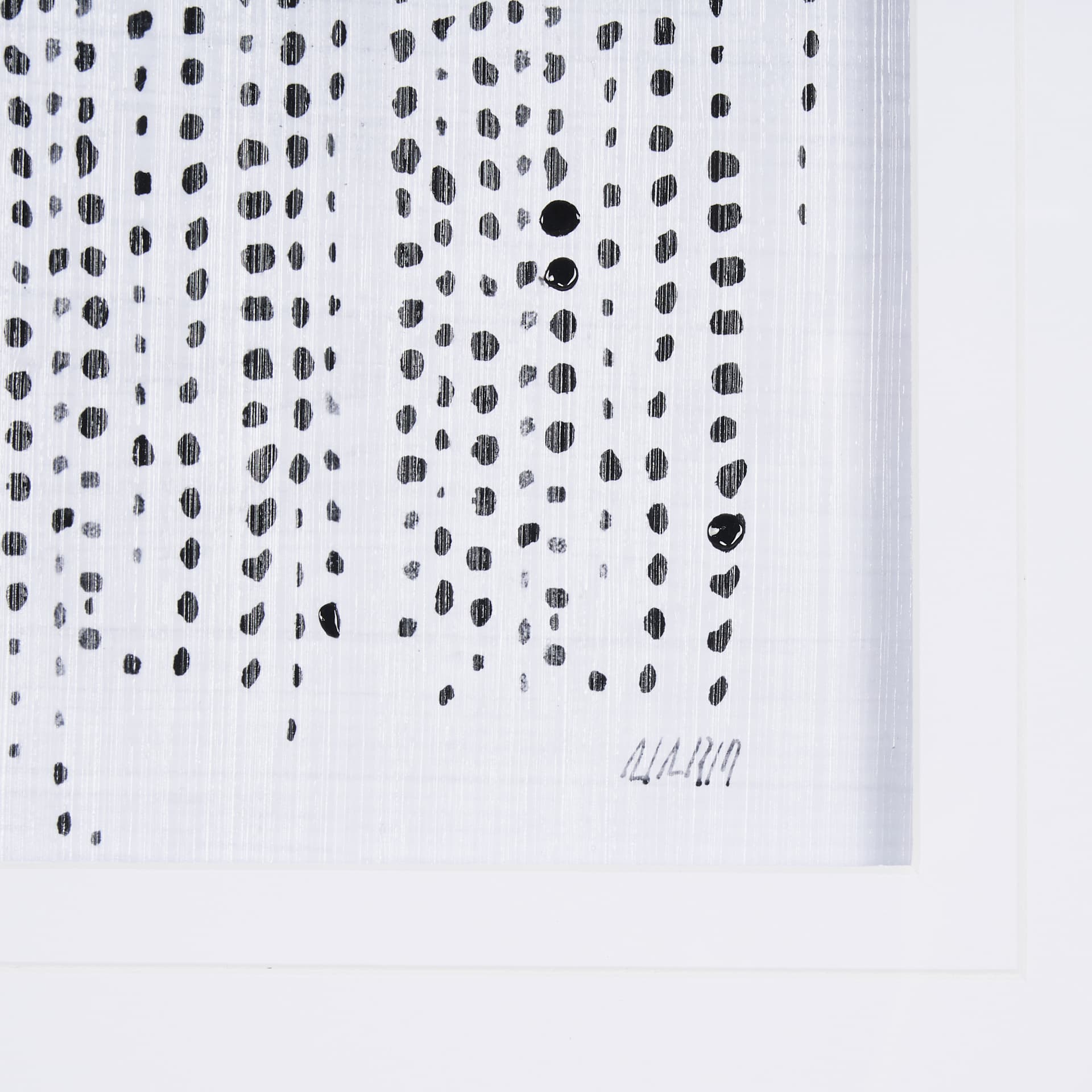 Dot Texture II by Mercana Studio a Hand Embellished Textured Framed Art Print Matted under Glass — product photograph