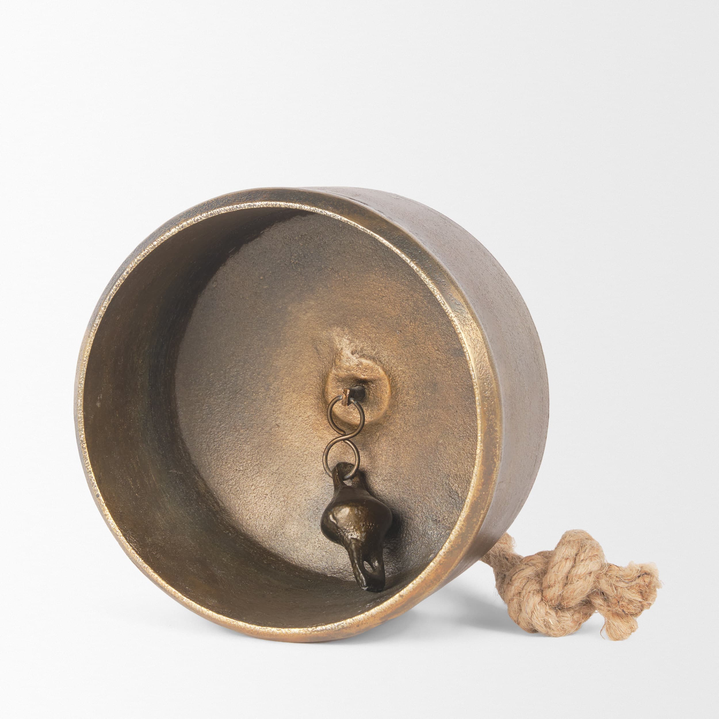 Quincy Large Gold Metal Decorative Bell Object — product photograph