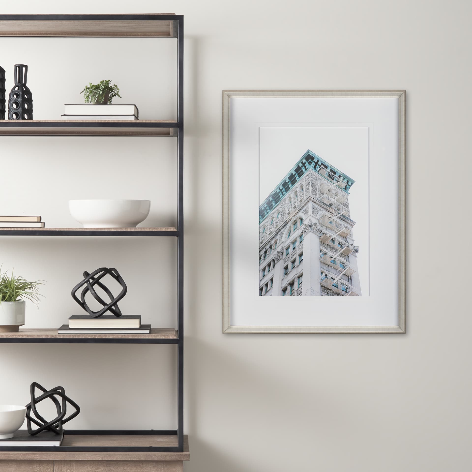 An Ornate Touch by Mercana Studio a Hand Embellished Textured Framed Art Photo Matted under Glass — in a styled room