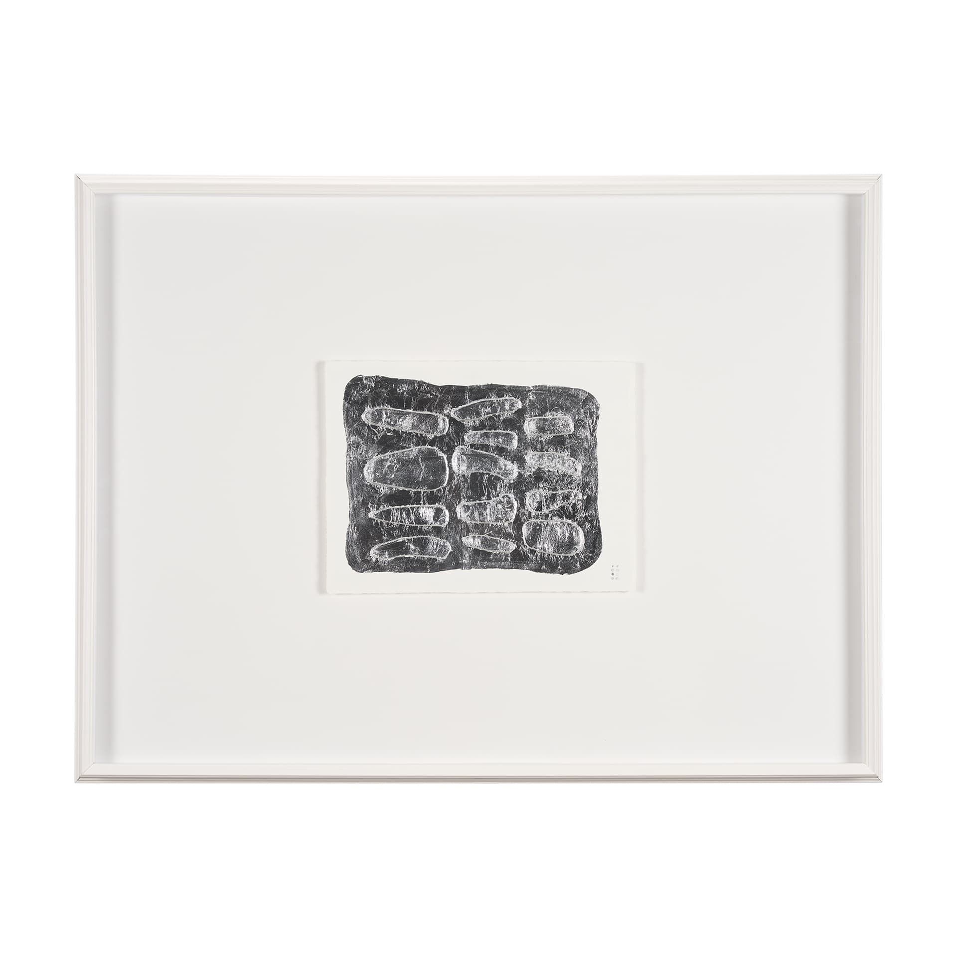 Pebble Patch by Studio M a handmade Original Framed Artwork under Glass — product photograph