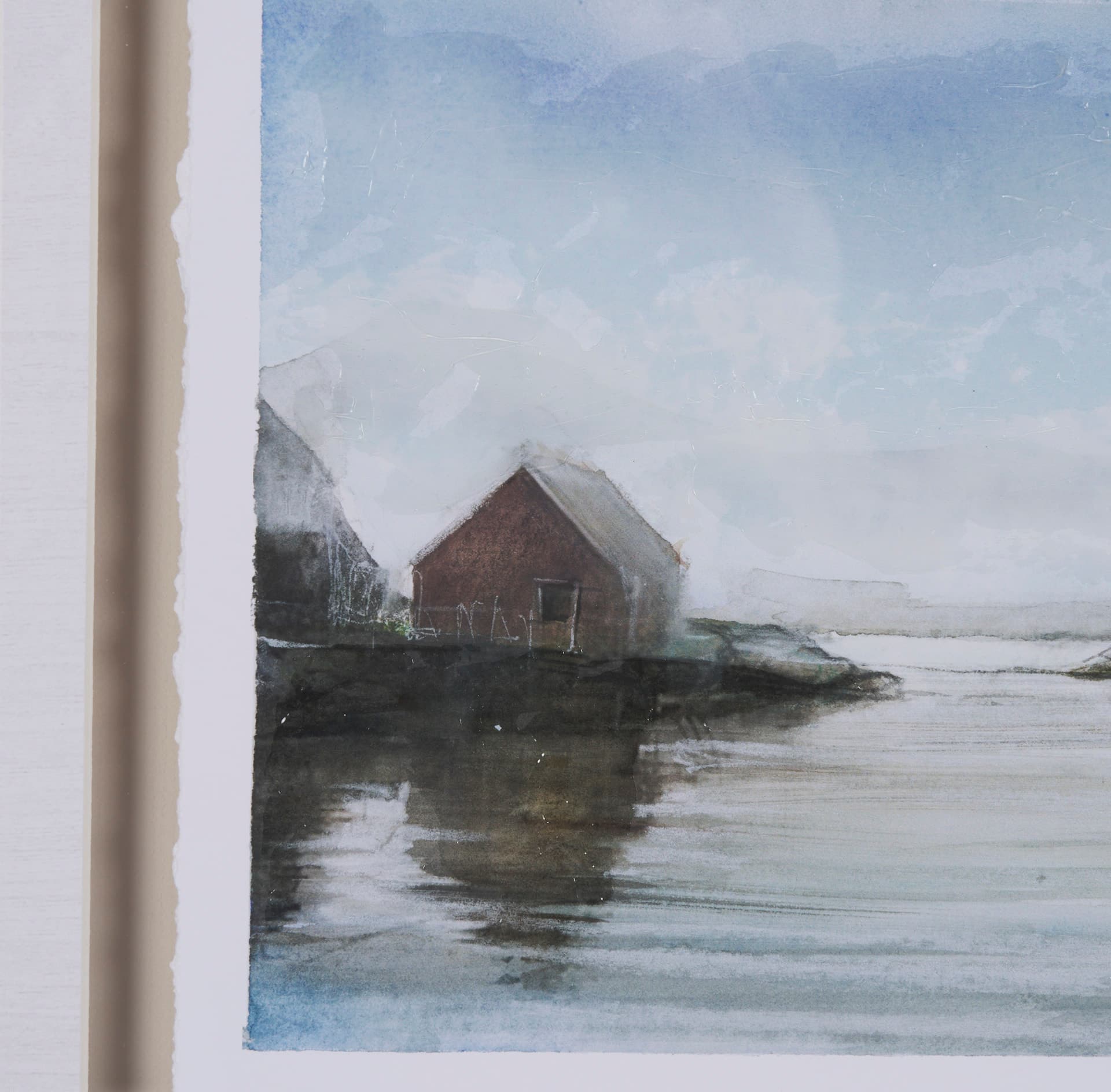East Coast View I by Mercana Studio a Hand Embellished Framed Art Print Matted under Glass — product photograph