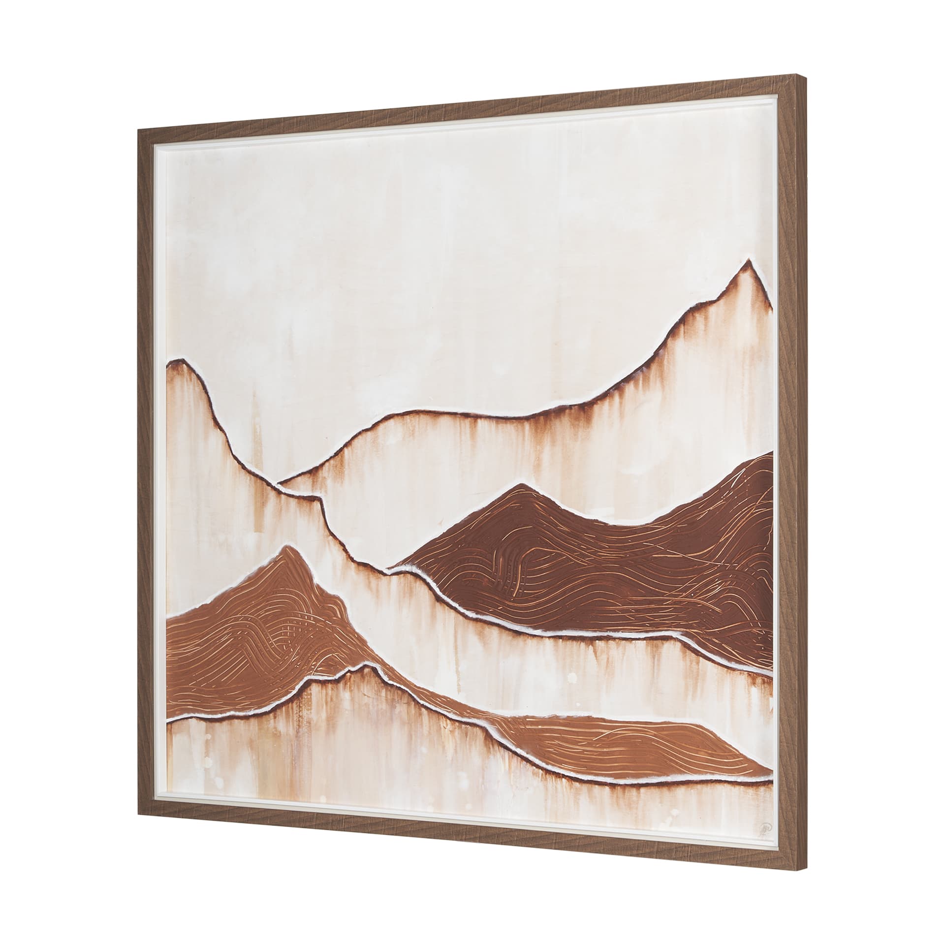 Red Rock View by Studio M a handmade Original Framed Artwork under Glass — product photograph