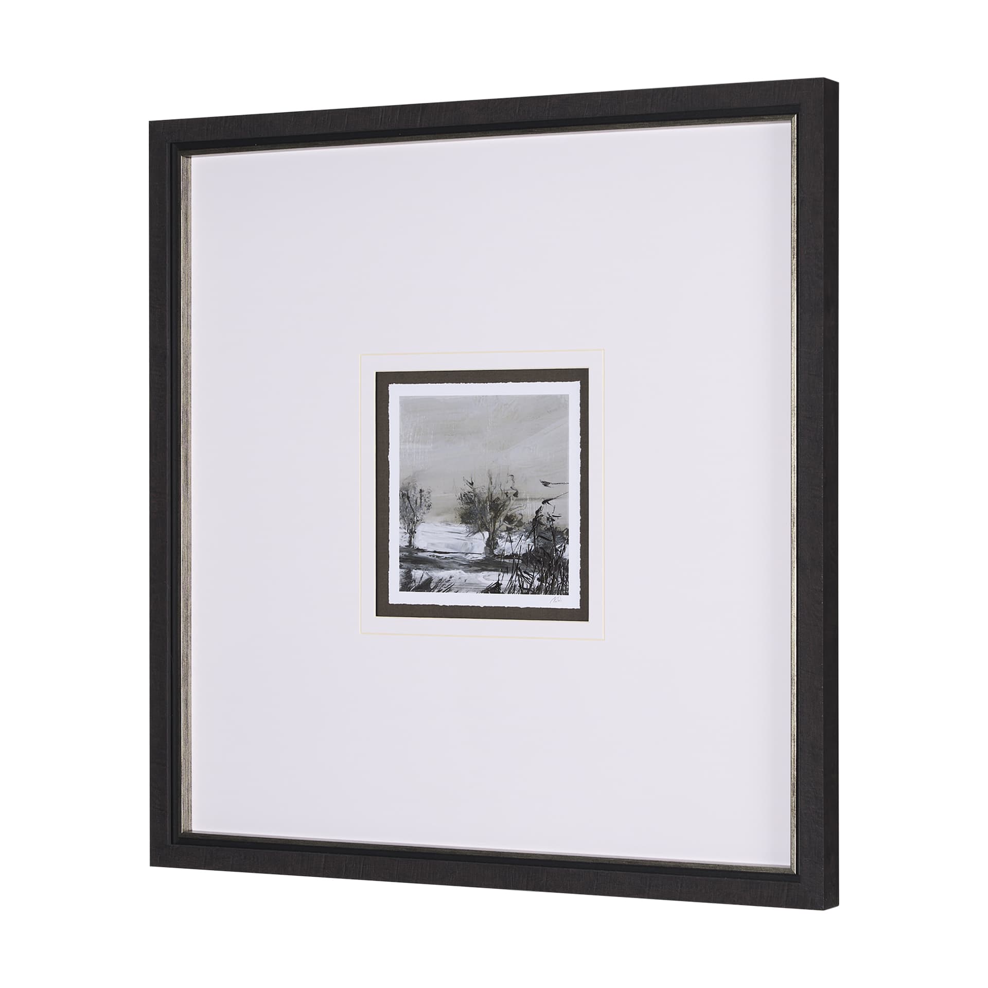 Winter Day IV by Mercana Studio a Hand Embellished Textured Framed Art Print Matted under Glass — product photograph