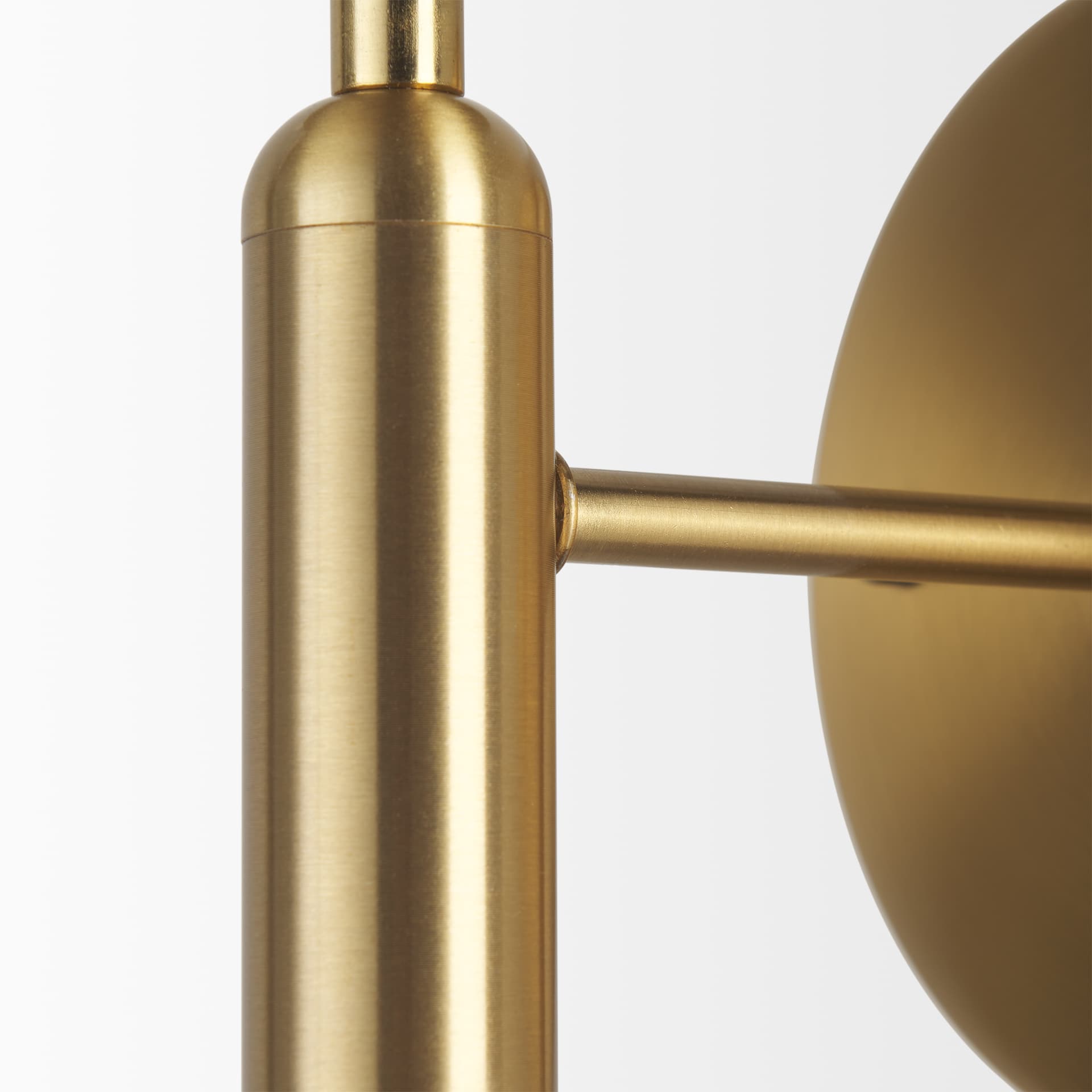 Britton Gold Metal w/ Clear Glass Globe 1-Light Wall Sconce — product photograph