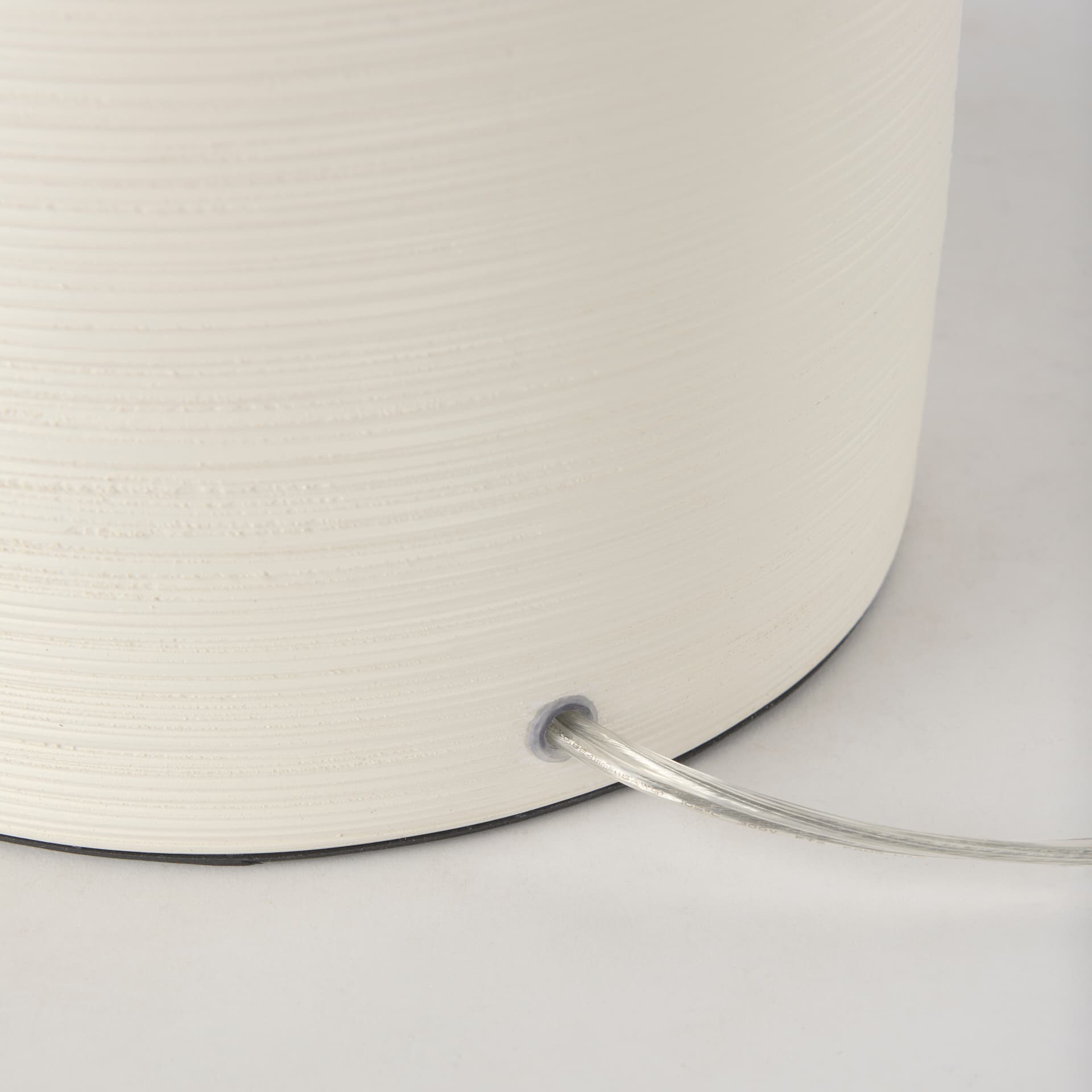 Cato 20.0L x 20.0W x 33.5H Cream Base W/White Shade Table Lamp — product photograph