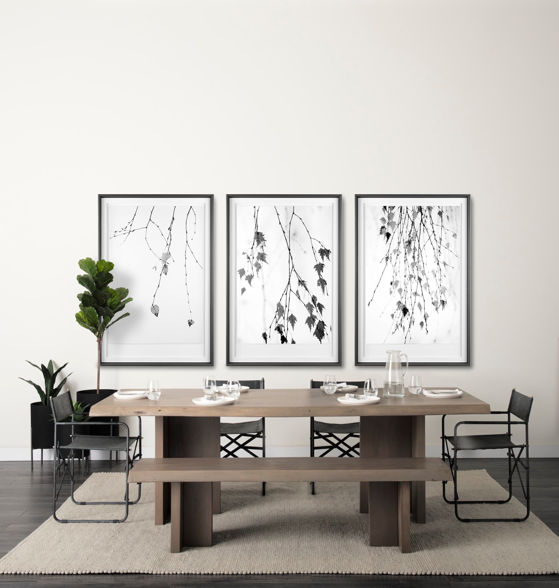 Subtle by Rebecca Cozart a Hand Embellished Textured Framed Art Print Matted under Glass — in a styled room
