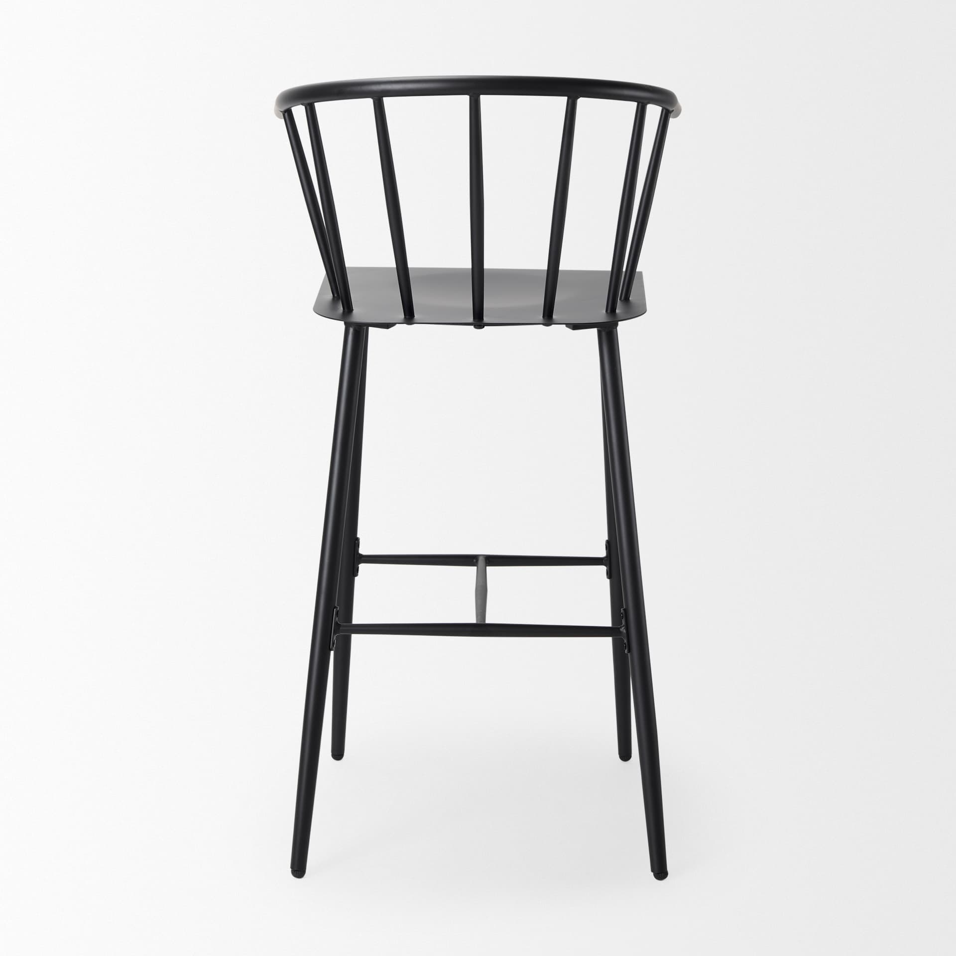 Colin Backless 42.1in Seat Counter Stool | Black Metal w/ Arm — product photograph