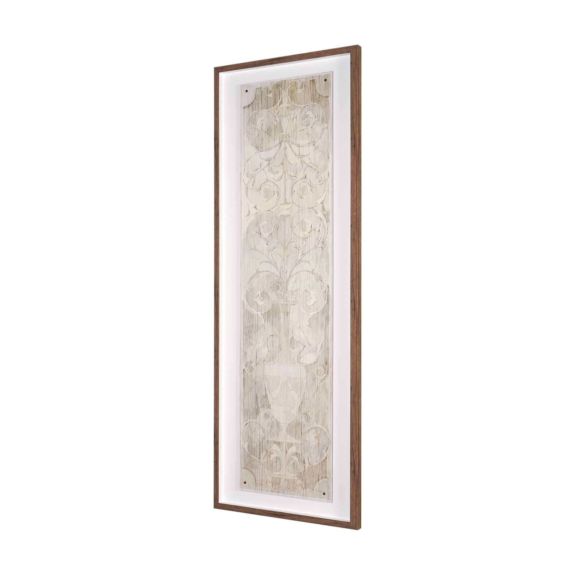 Panel Etching II by Mercana Studio a Hand Embellished Framed Art Print under Glass — product photograph