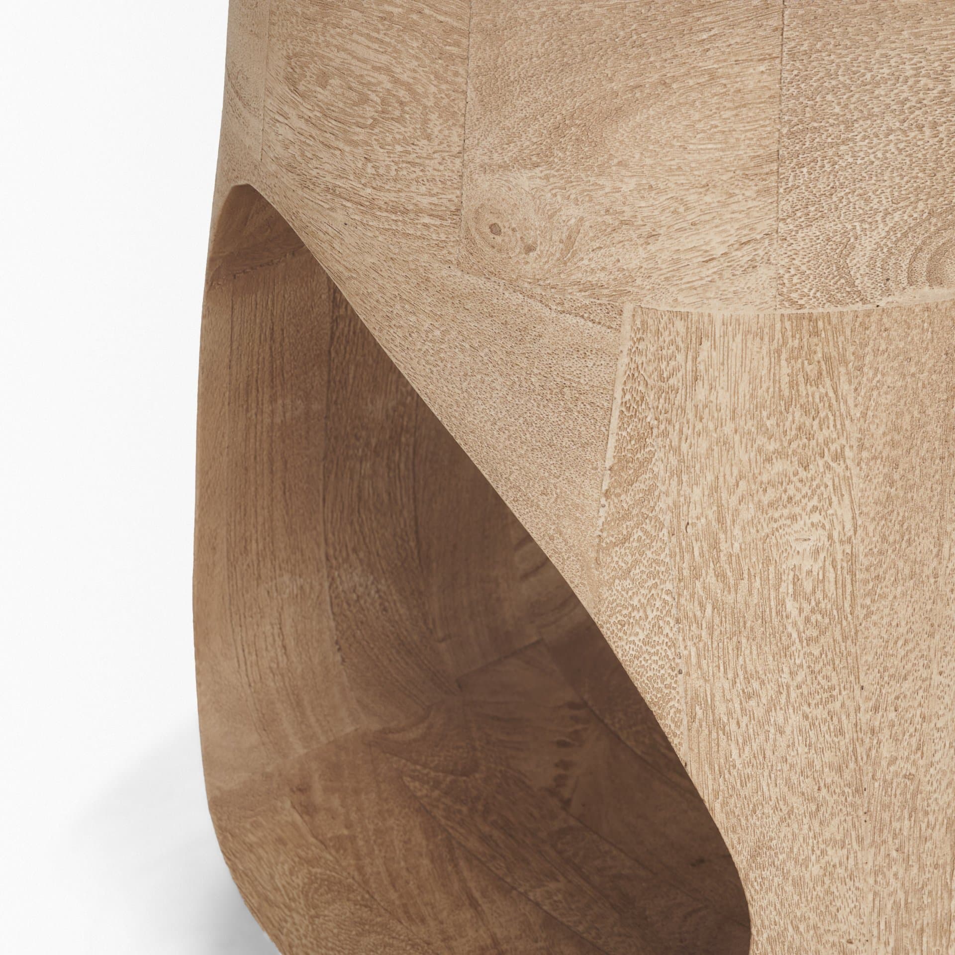 Cove Light Brown Sculptural Open Side Table — product photograph