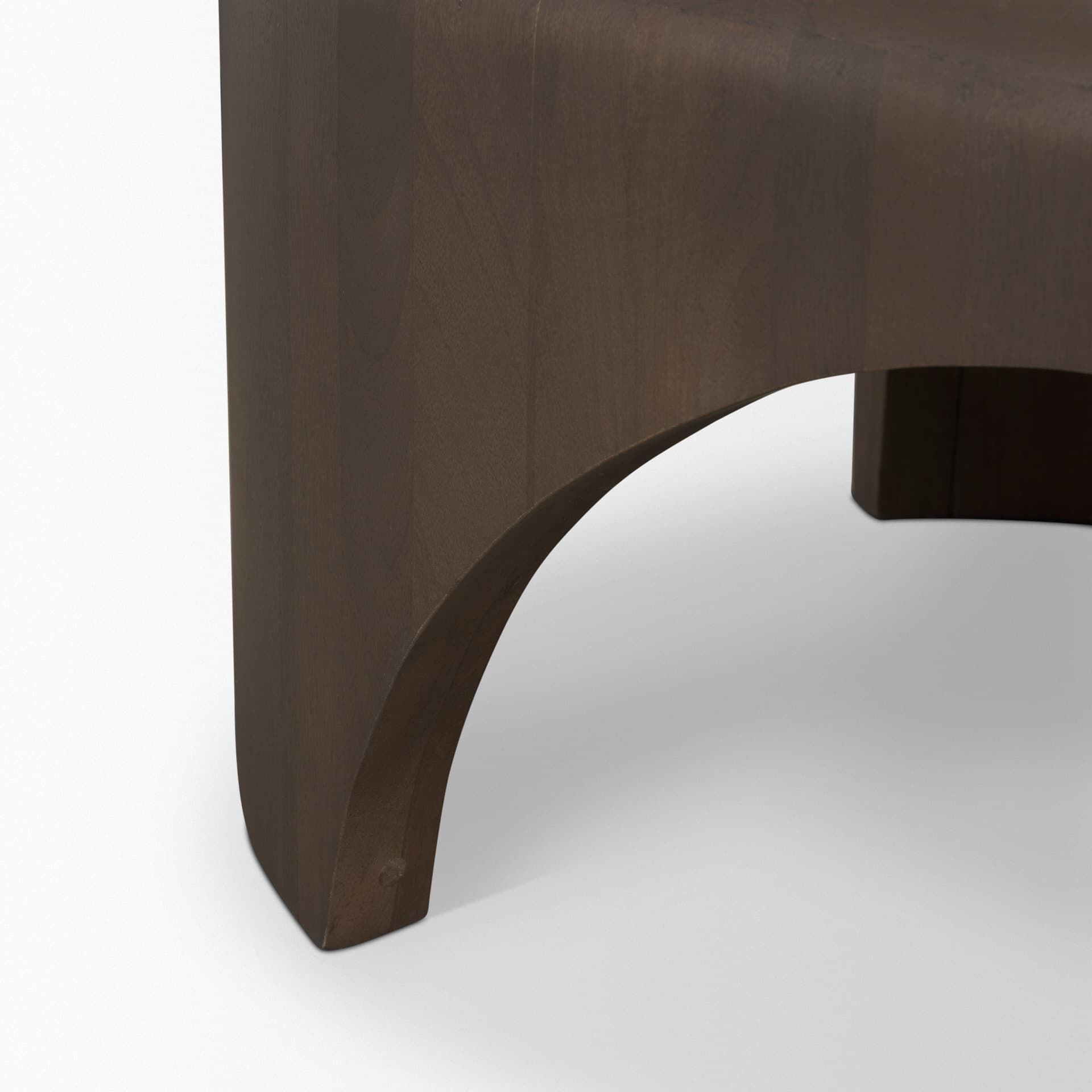 Shima Oval Dark Brown Wood w/ Arched Legs Coffee Table — product photograph