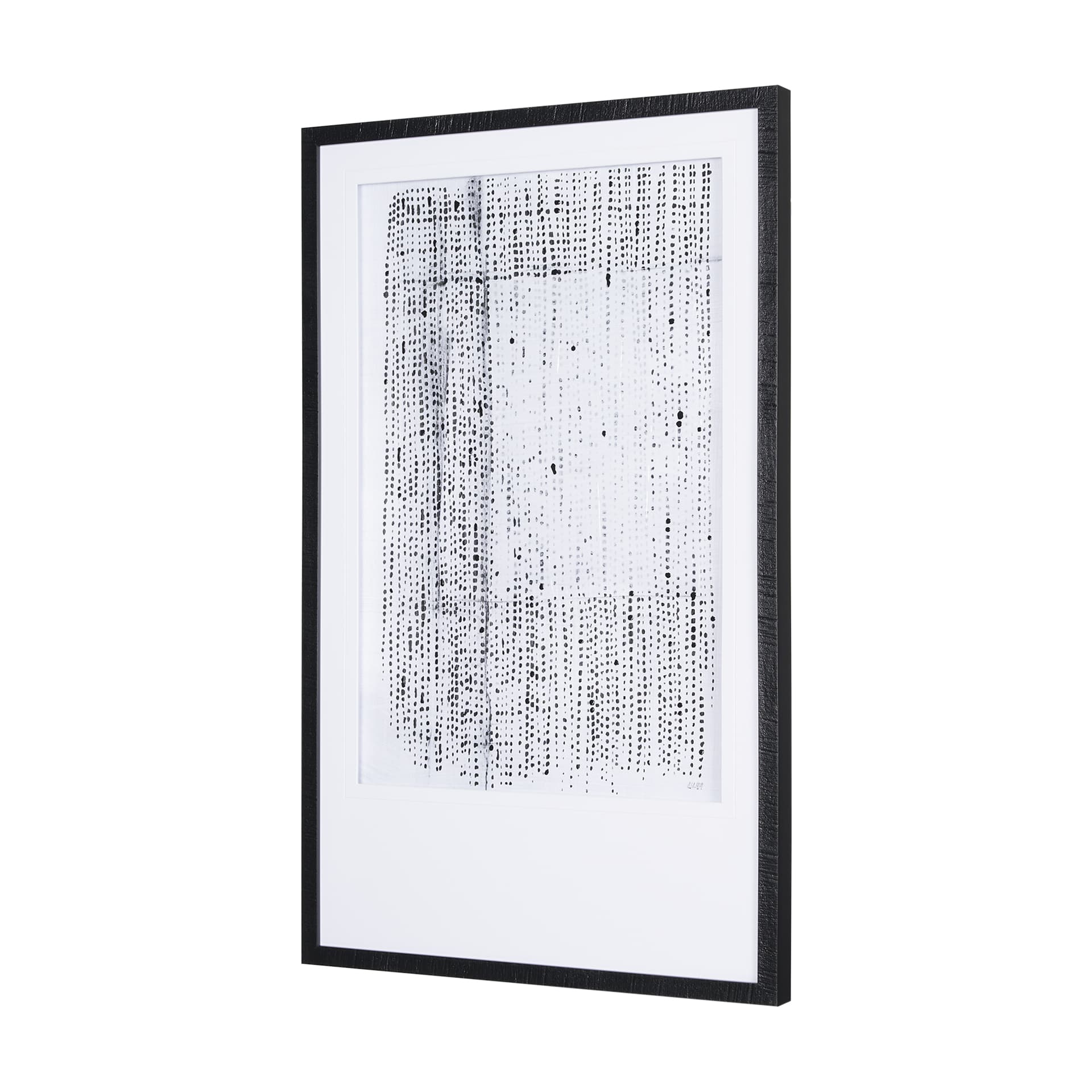 Dot Texture I by Mercana Studio a Hand Embellished Textured Framed Art Print Matted under Glass — product photograph