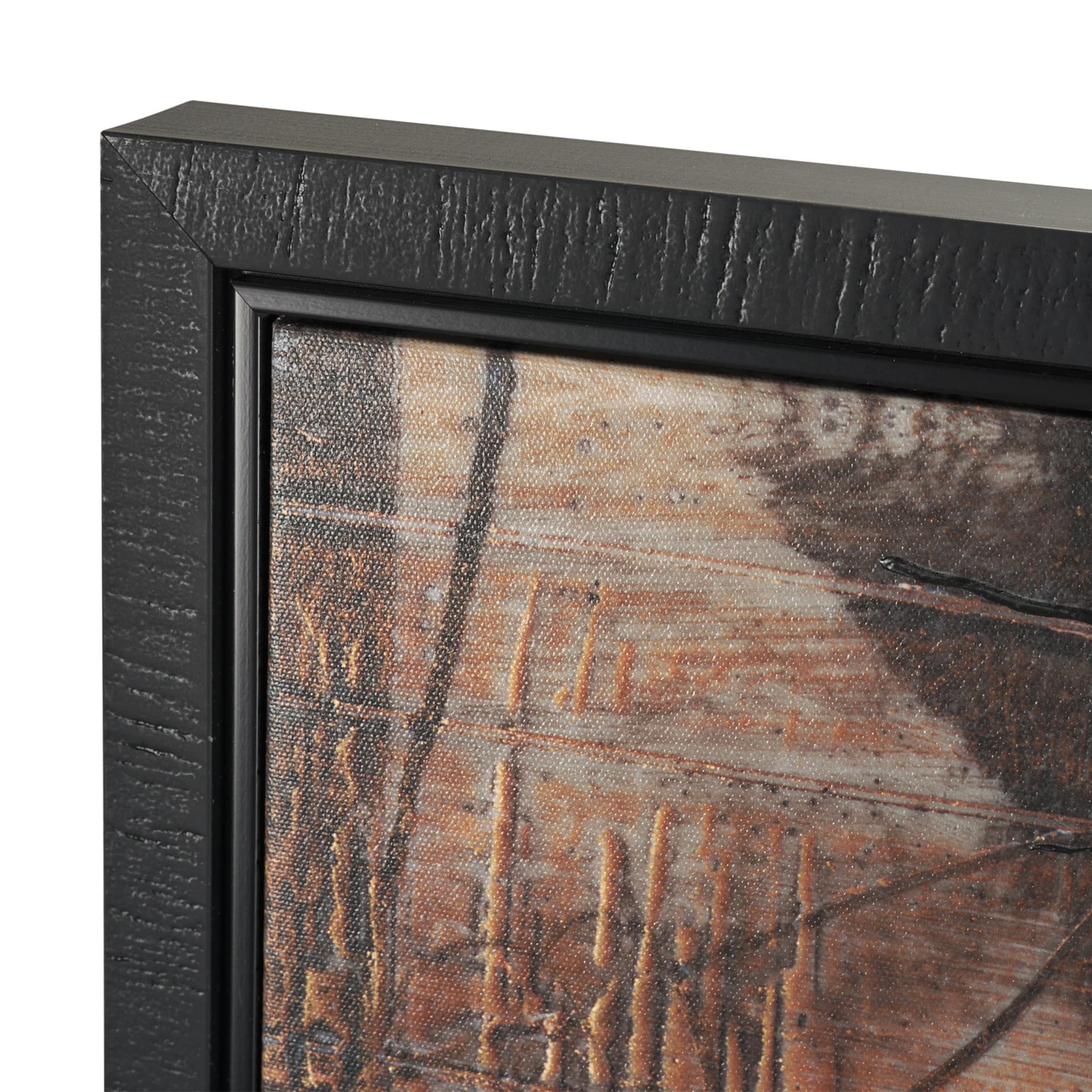 Blk Wht Bronze I by Jennifer Goldberger a Hand Embellished Textured Framed Canvas — product photograph