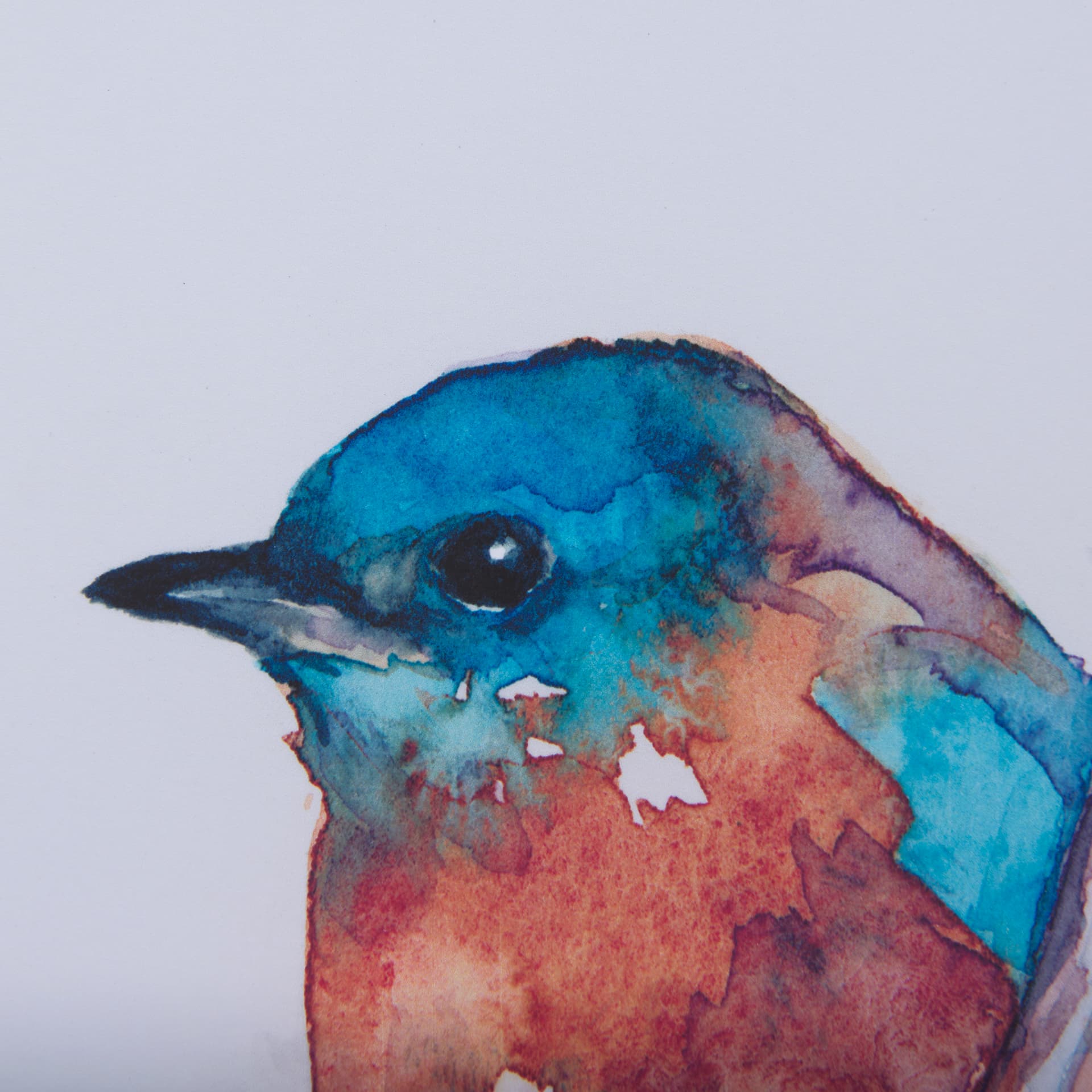 Eastern Blue I by Mercana Studio a Hand Embellished Textured Framed Art Print Matted under Glass — product photograph
