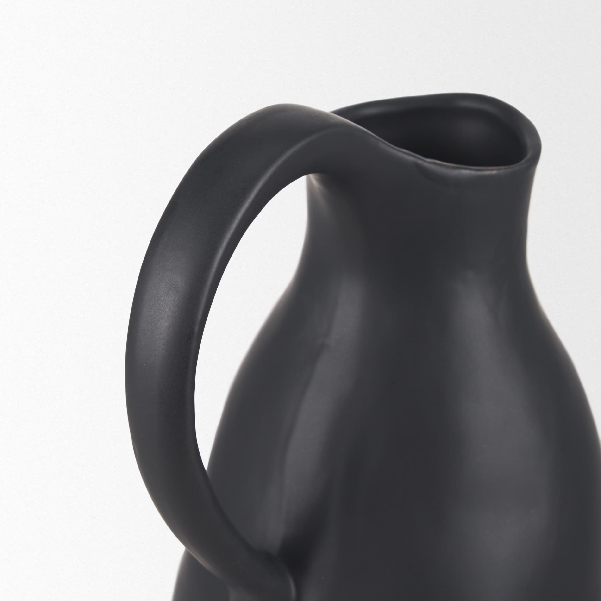 Valora Matte Black Ceramic Jug — product photograph