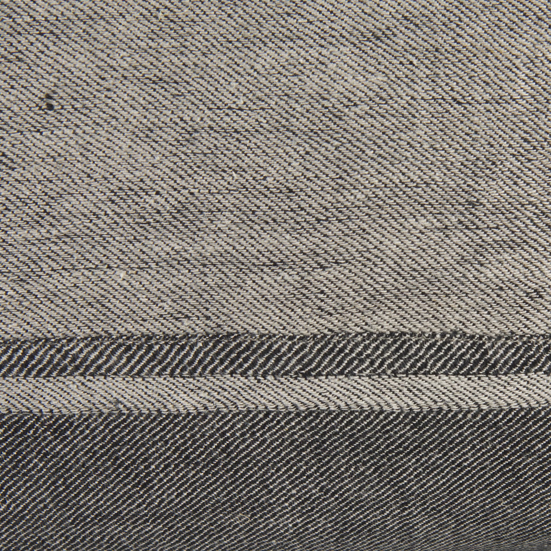 Zadie 14x26 Light Gray and Dark Gray Fabric Color Blocked Pillow Cover — product photograph