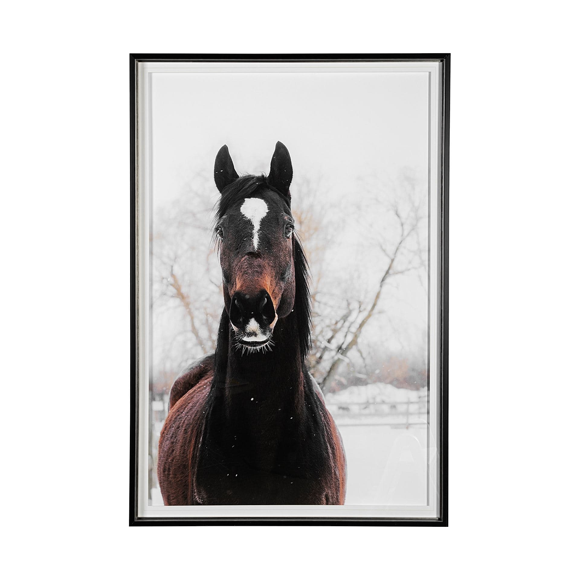 Stable Brown Horse by Chelsea Victoria Hand Embellished Textured Framed Photo Art Print Matted unde — product photograph
