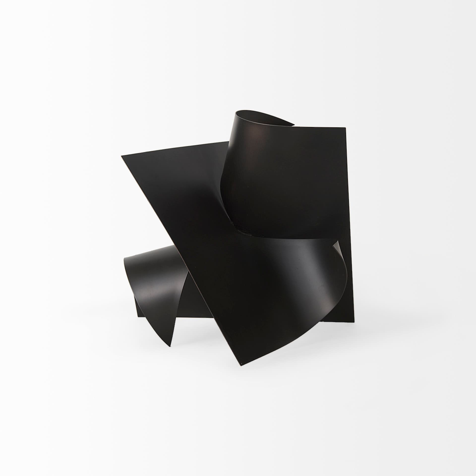 Francesca 11.8L x 11.8W x 11.8H Black Metal Sculptural Decorative Object — product photograph