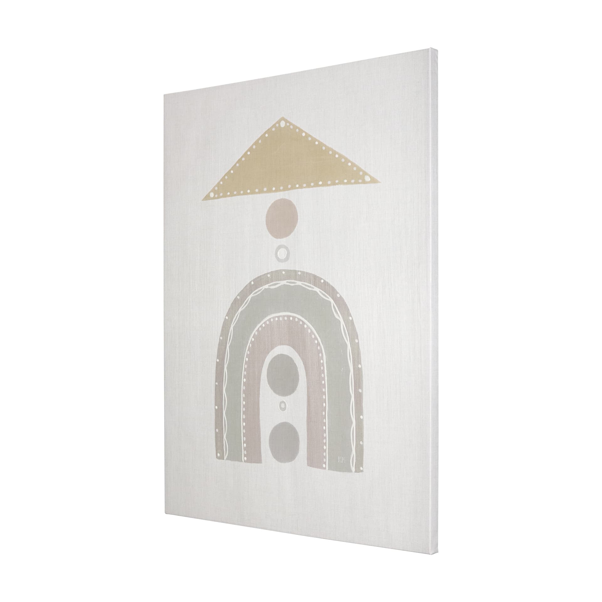 Pavilion Neutral I by Mercana Studio a Hand Embellished Textured Canvas — product photograph