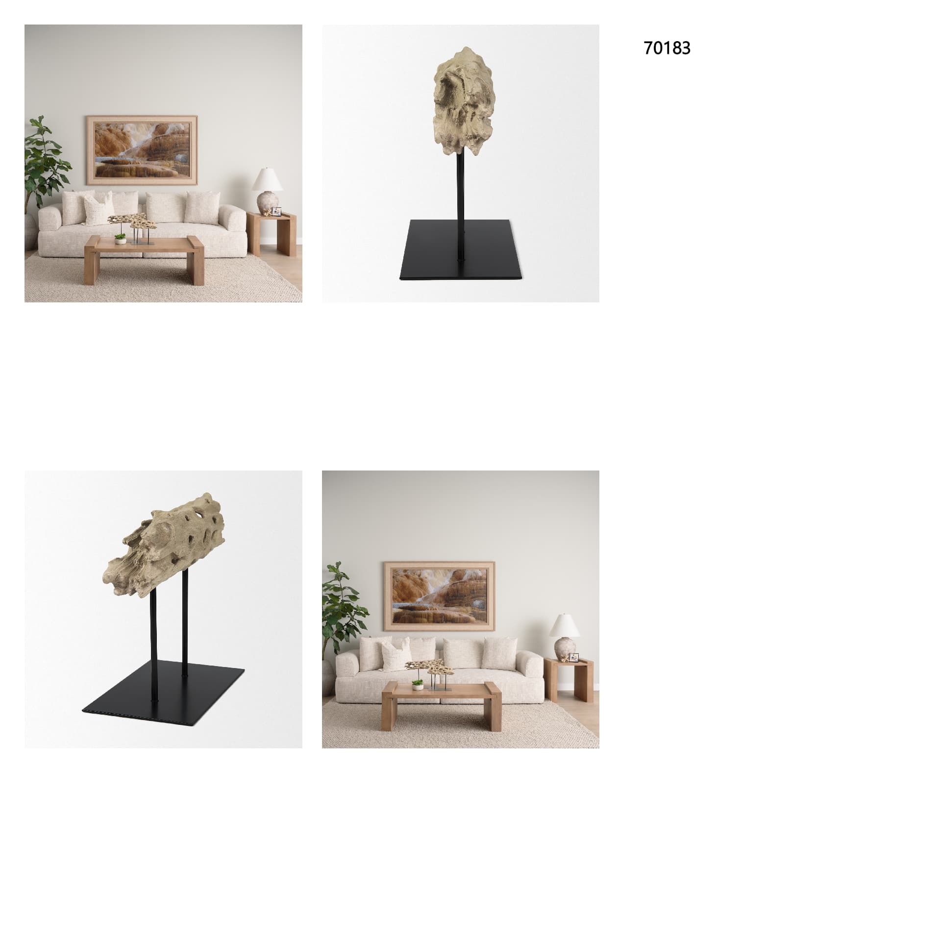 Dwell Cholla Wood Resin Decorative Object — in a styled room