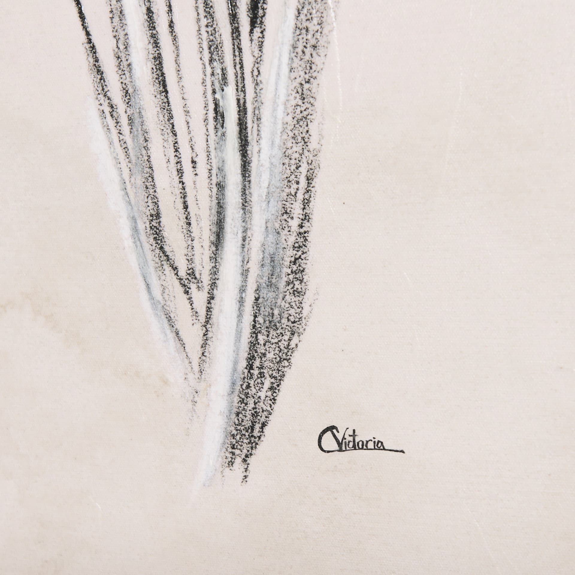 Dandelion Drawing II by Mercana Studio a Hand Embellished Textured Canvas — product photograph