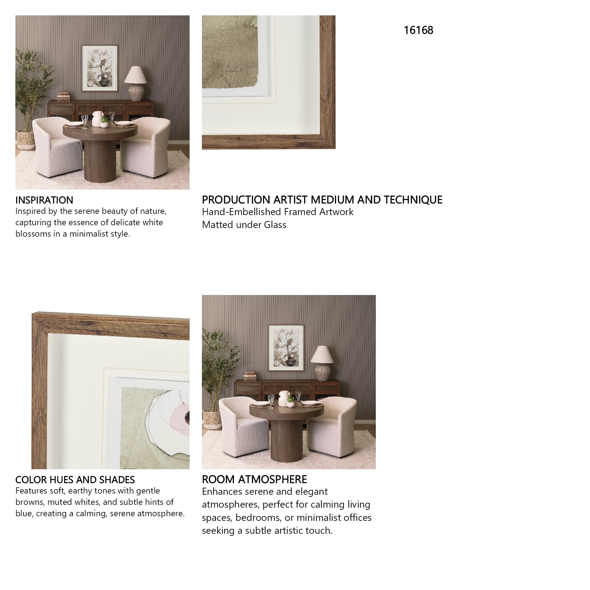 Butterfly Ranunculus II by Mercana Studio Hand-Embellished Framed Artwork Matted under Glass — product photograph