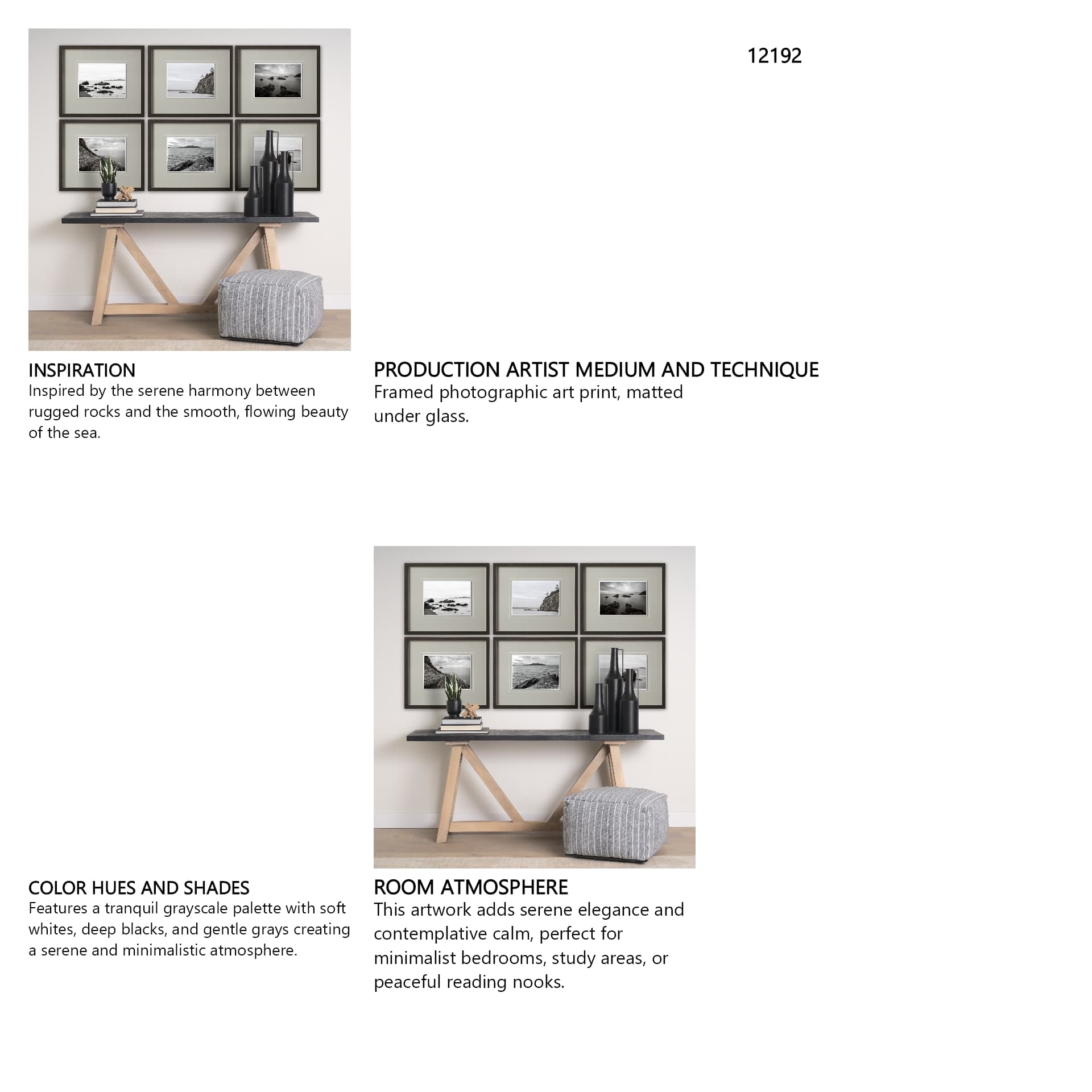 Seastacks, Rosario Head by Bisig, Steve a Framed Photo Art Print Matted under Glass — in a styled room