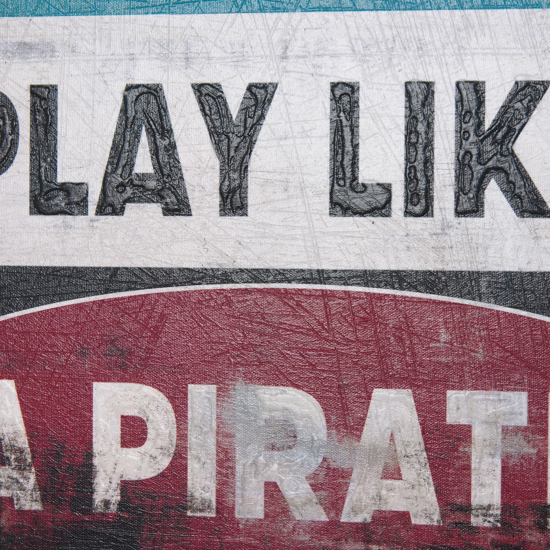Work Like a Captain by Mercana Studio a Hand Embellished Textured Canvas — product photograph