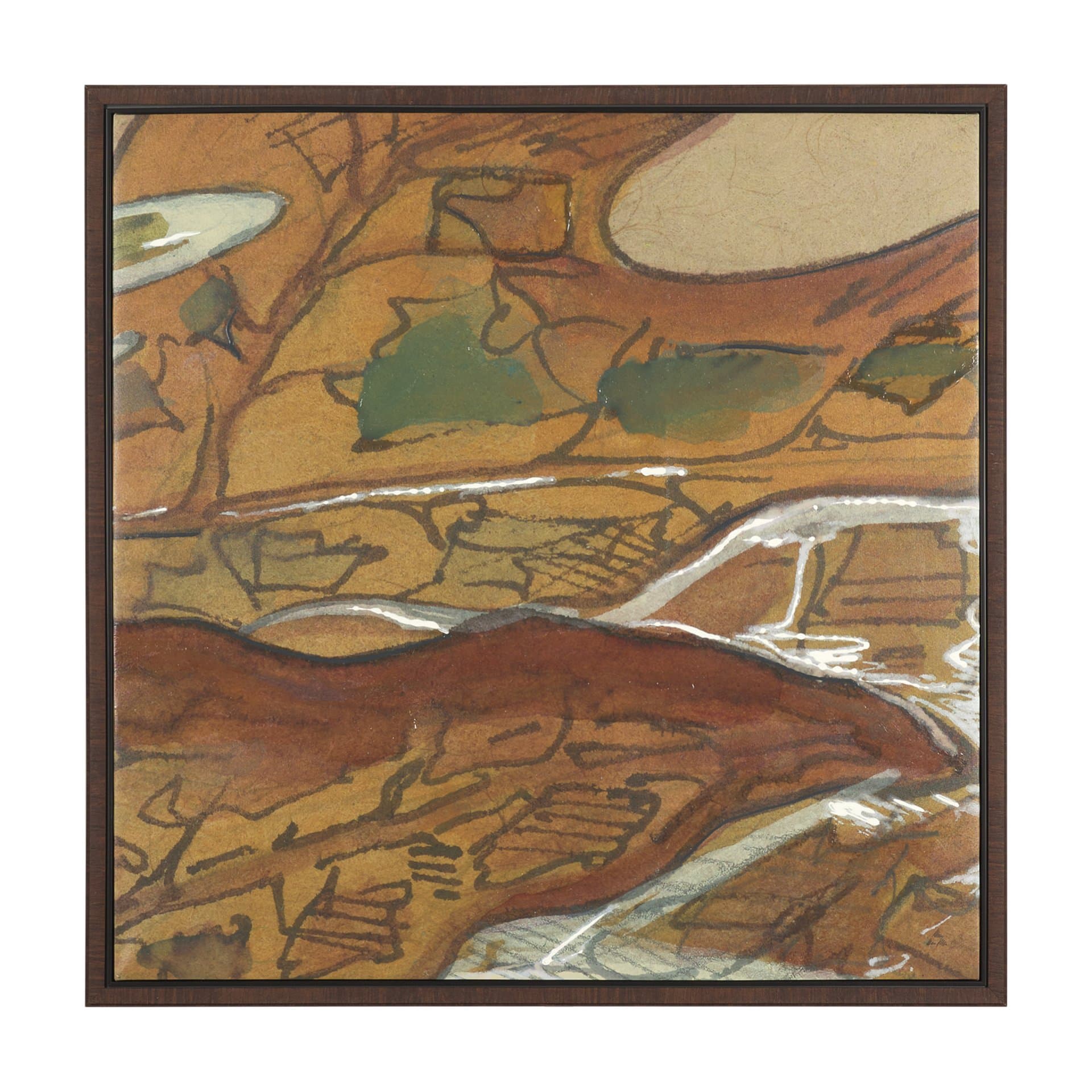 Rusttone II by Mercana Studio Hand-Embellished Textured Framed Canvas Artwork — product photograph