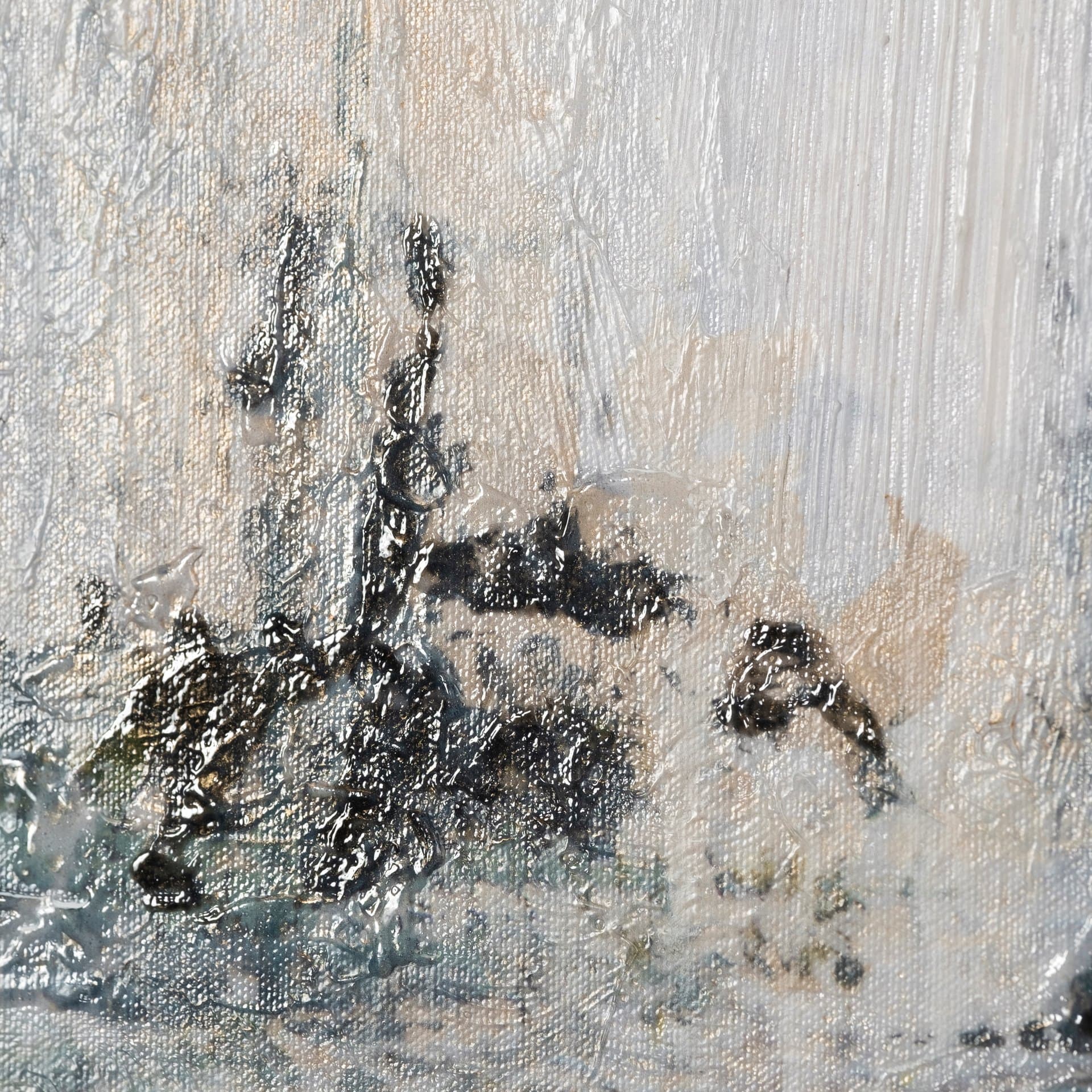 Waterfront I by Jonathan Klassen a Hand Embellished Textured Canvas — product photograph