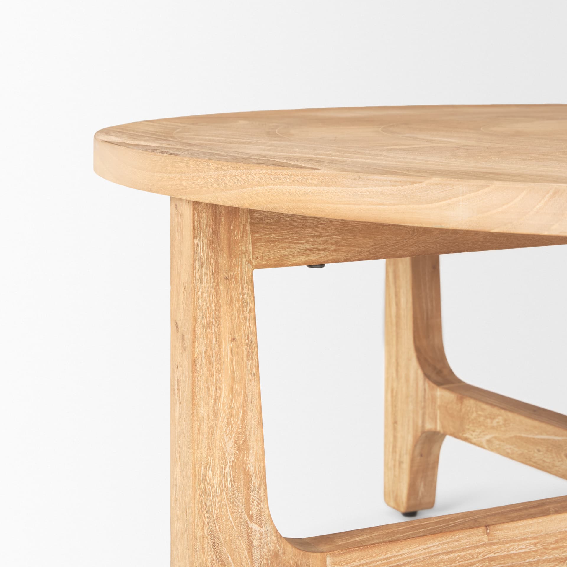 Taylin Light Brown Wood Round Coffee Table — product photograph