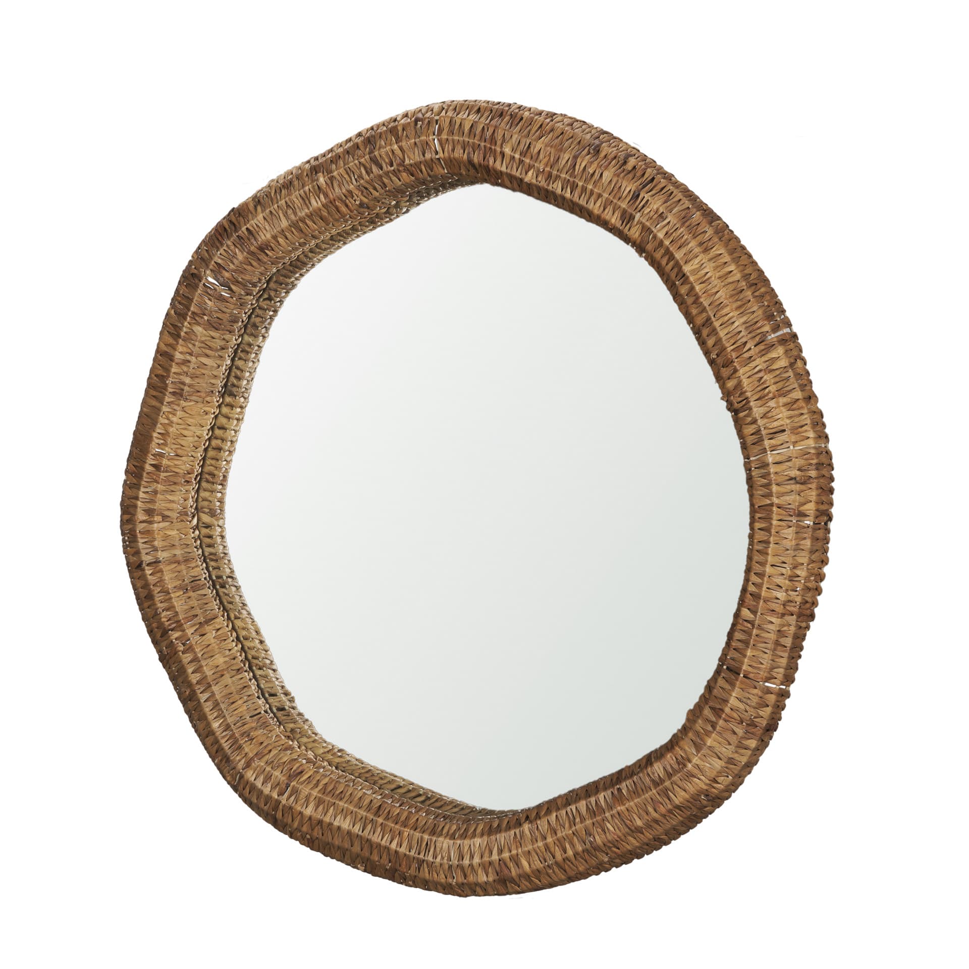 Warrick 42" Woven Water Hyacinth Mirror — product photograph