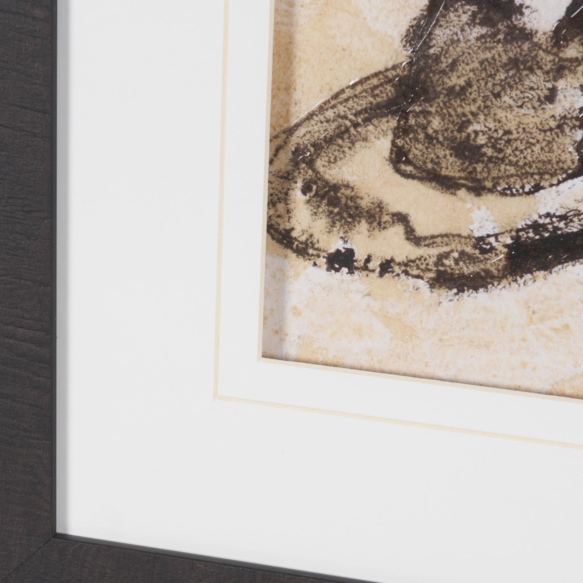 "Hat Trick" by Mercana Studio Hand-Embellished Textured Framed Artwork Matted under Glass — product photograph