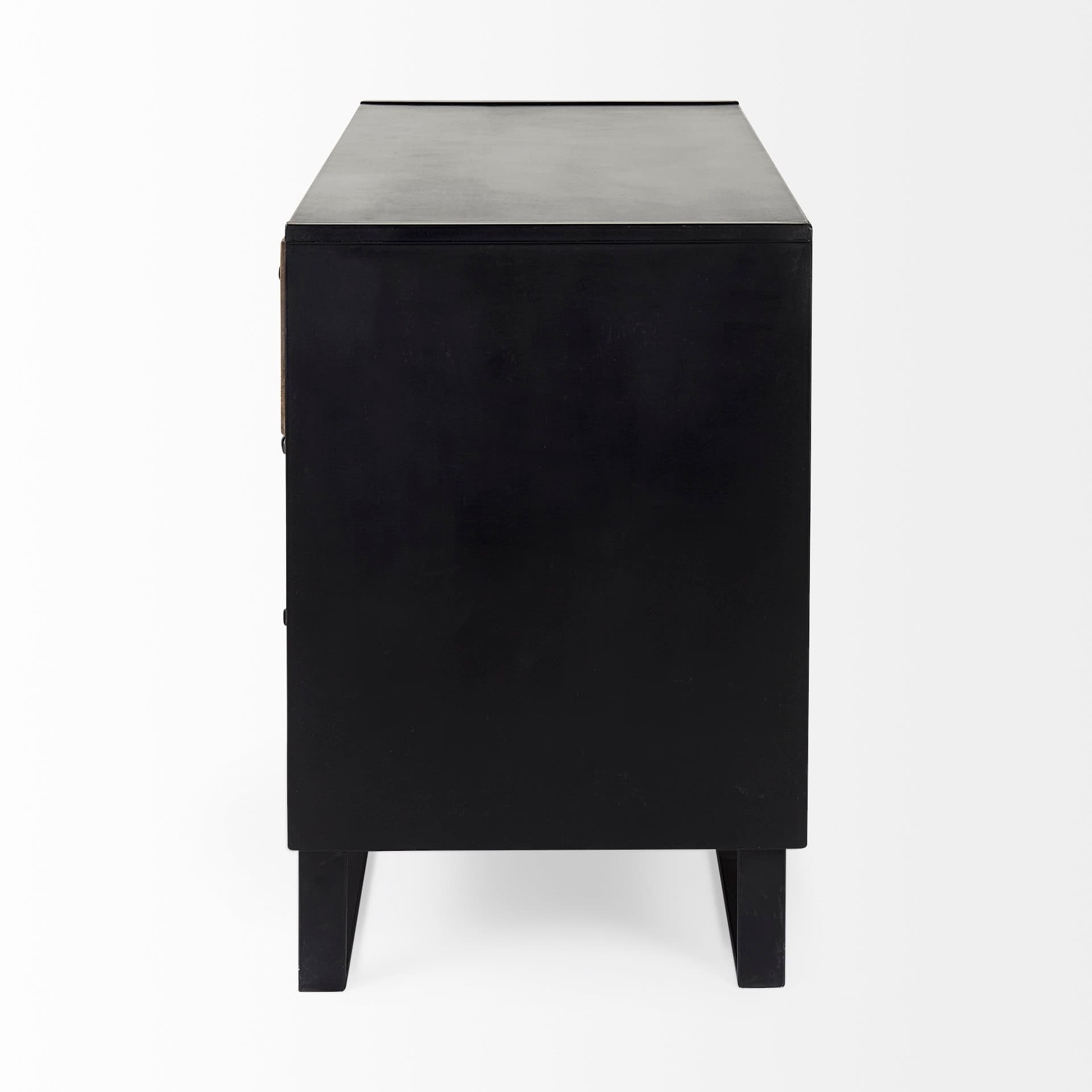 Alvin 34.5L x 21.5W x 30.0H Wood W/Metal Framing Accent Cabinet — product photograph