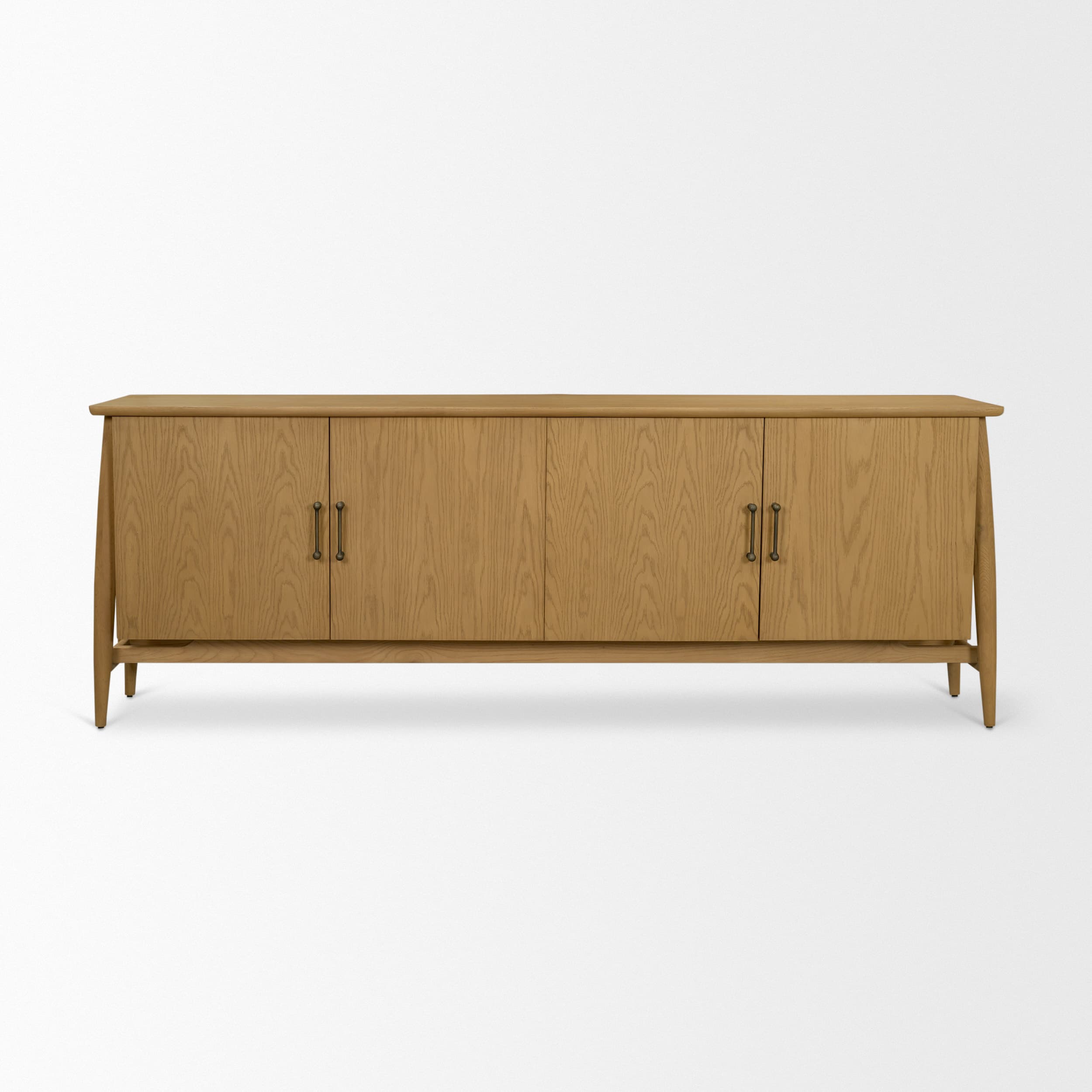 Hollis Warm Brown Wood 4-Door Closed Sideboard — product photograph