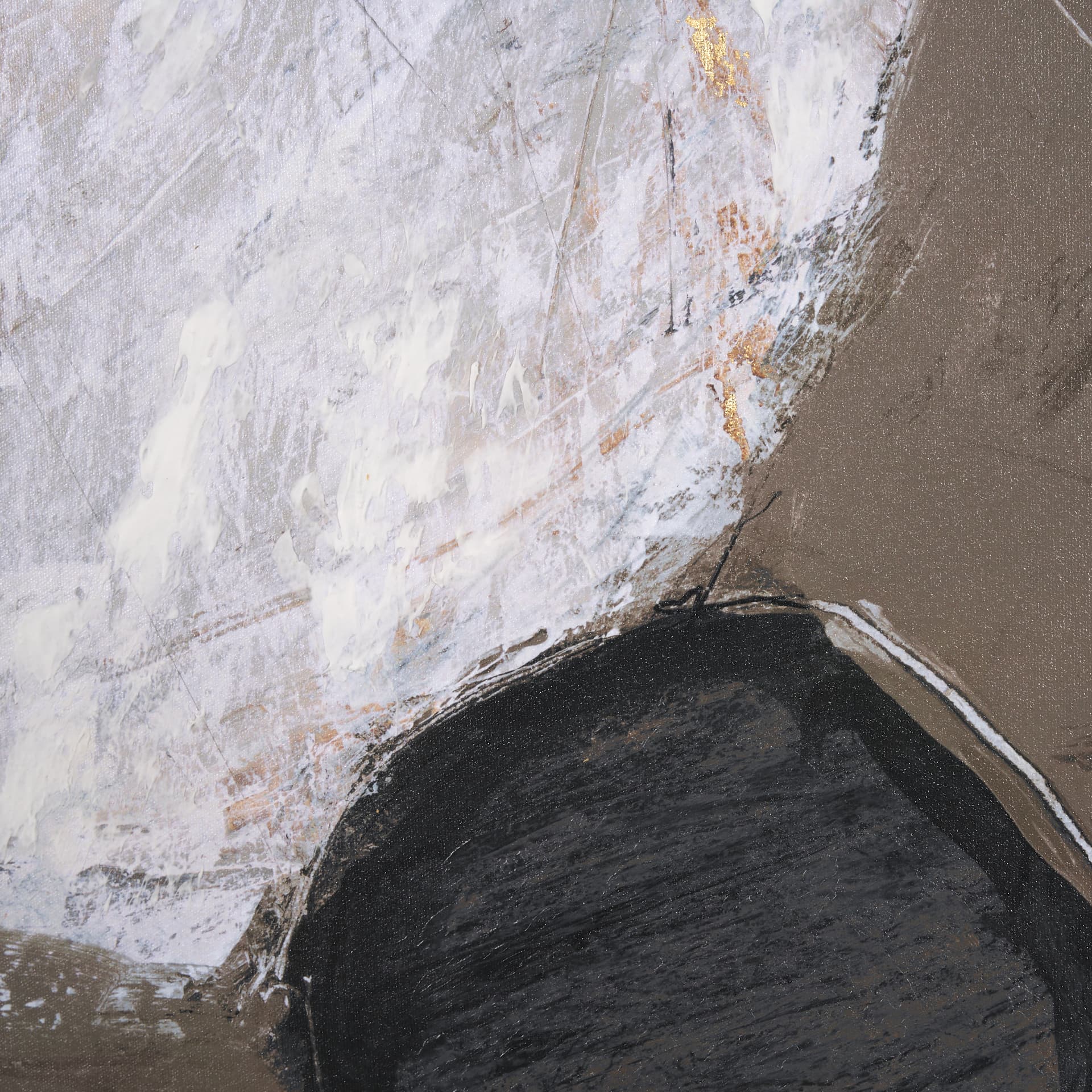 Shaped & Balance II by Mercana Studio a Hand Embellished Textured Framed Art Print — product photograph