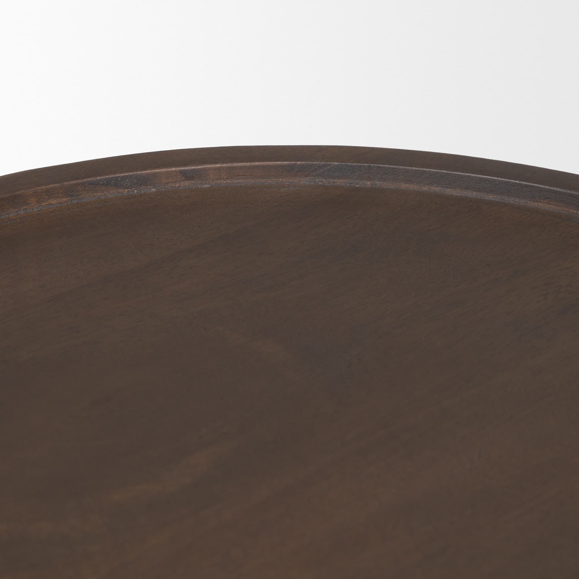 Takoda Dark Brown Wood Tapered Drum Accent Table — product photograph