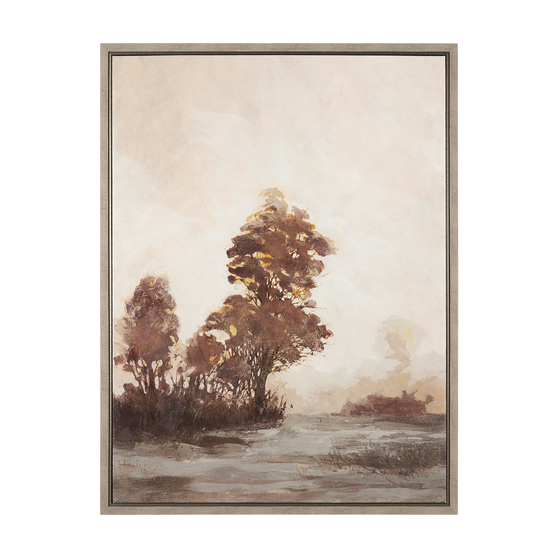 Quiet Horizon II by Mercana Studio Hand-Embellished Textured Framed Canvas Artwork — product photograph