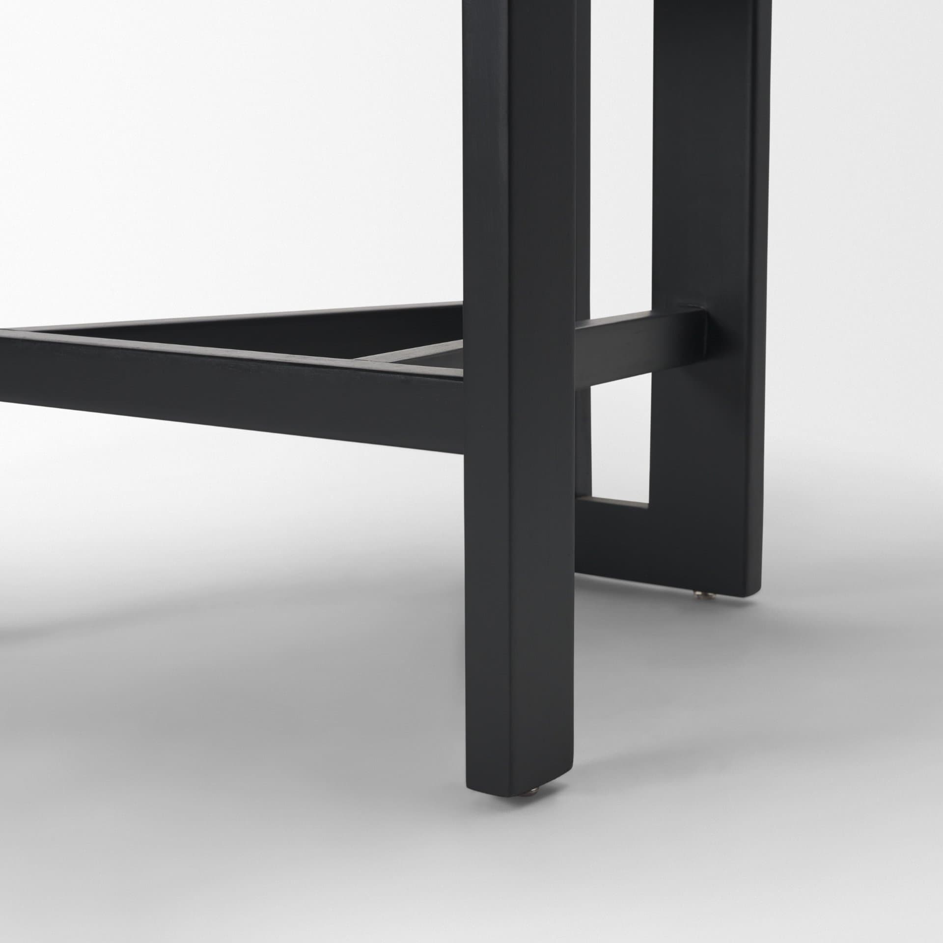 Tribeca Open Back 36.5in Seat Counter Stool | Charcoal Fabric w/ Wood — product photograph