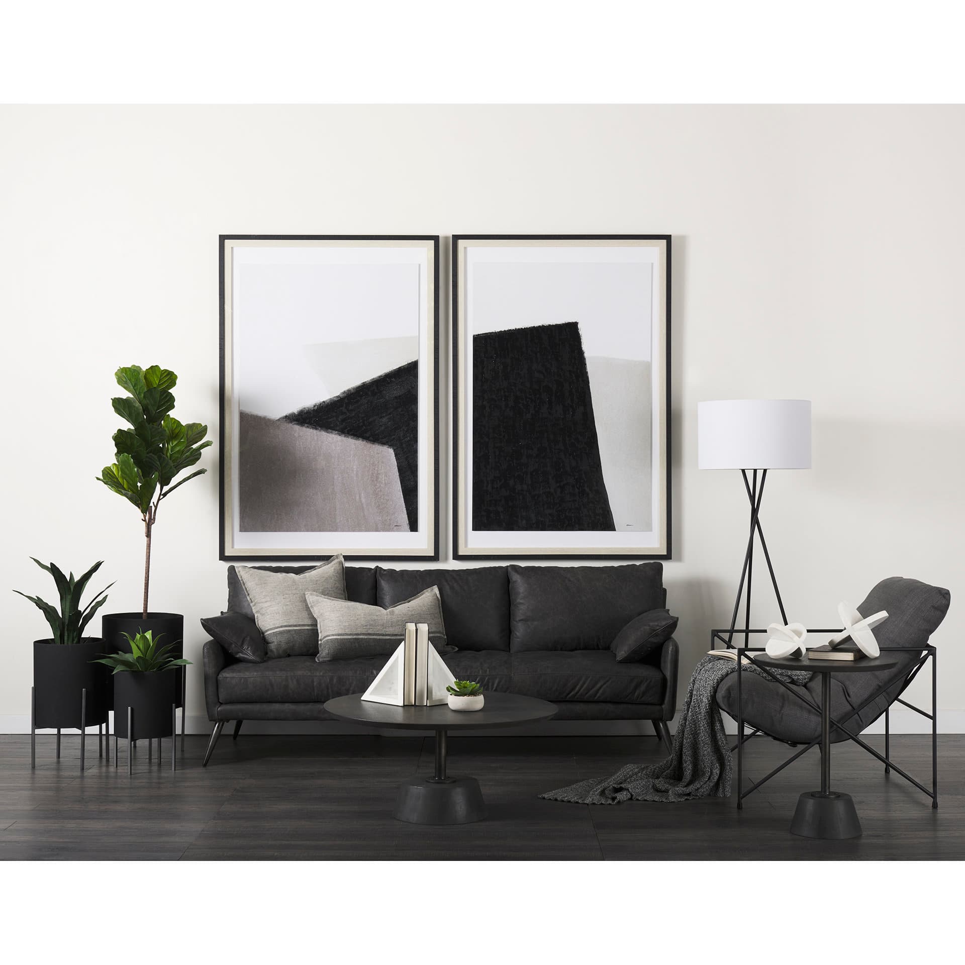 Sophia 9.0L x 9.0W x 9.0H Large Marble Ornament — in a styled room