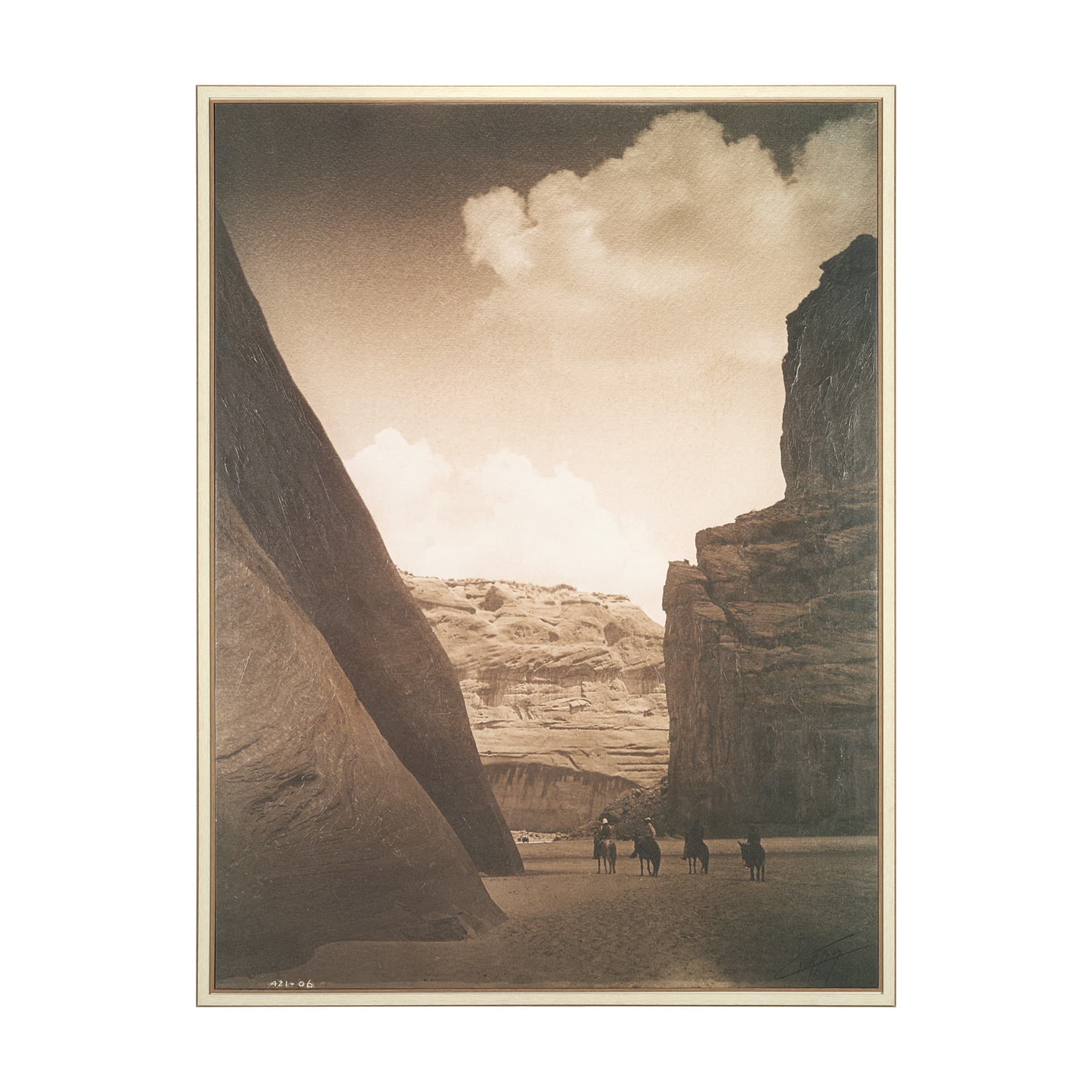 Canyon del Muerte, Navajo by Edward Sheriff Curtis a Hand Embellished Textured Framed Canvas — product photograph