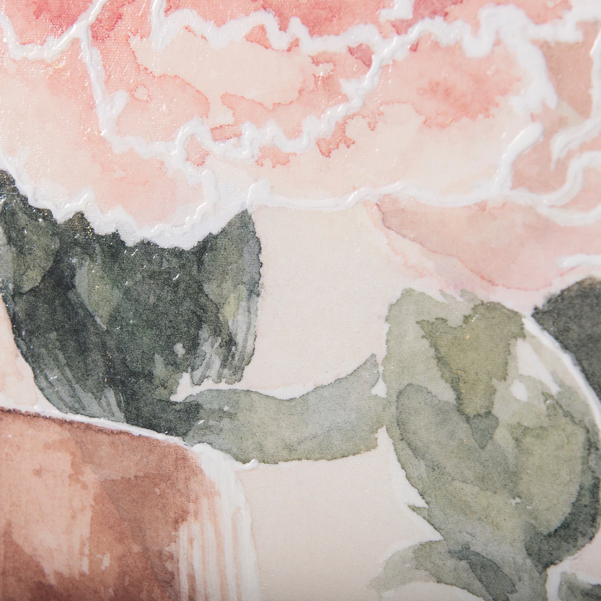 Boho Flowers I by Gabrielle Crawford a Hand Embellished Textured Canvas — product photograph