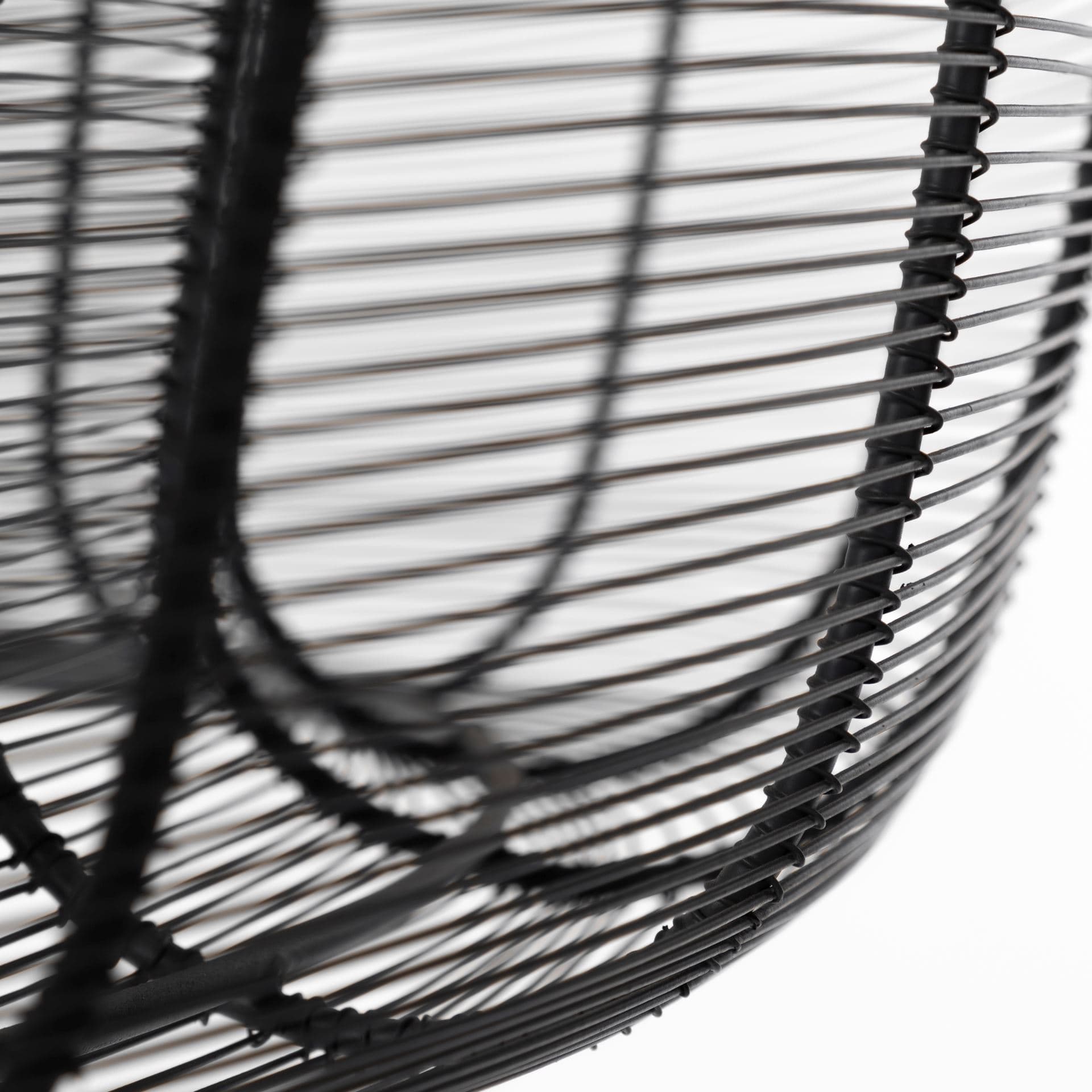 Camila (40"x31") Black Metal Mesh-Style Four Bulb Chandelier — product photograph