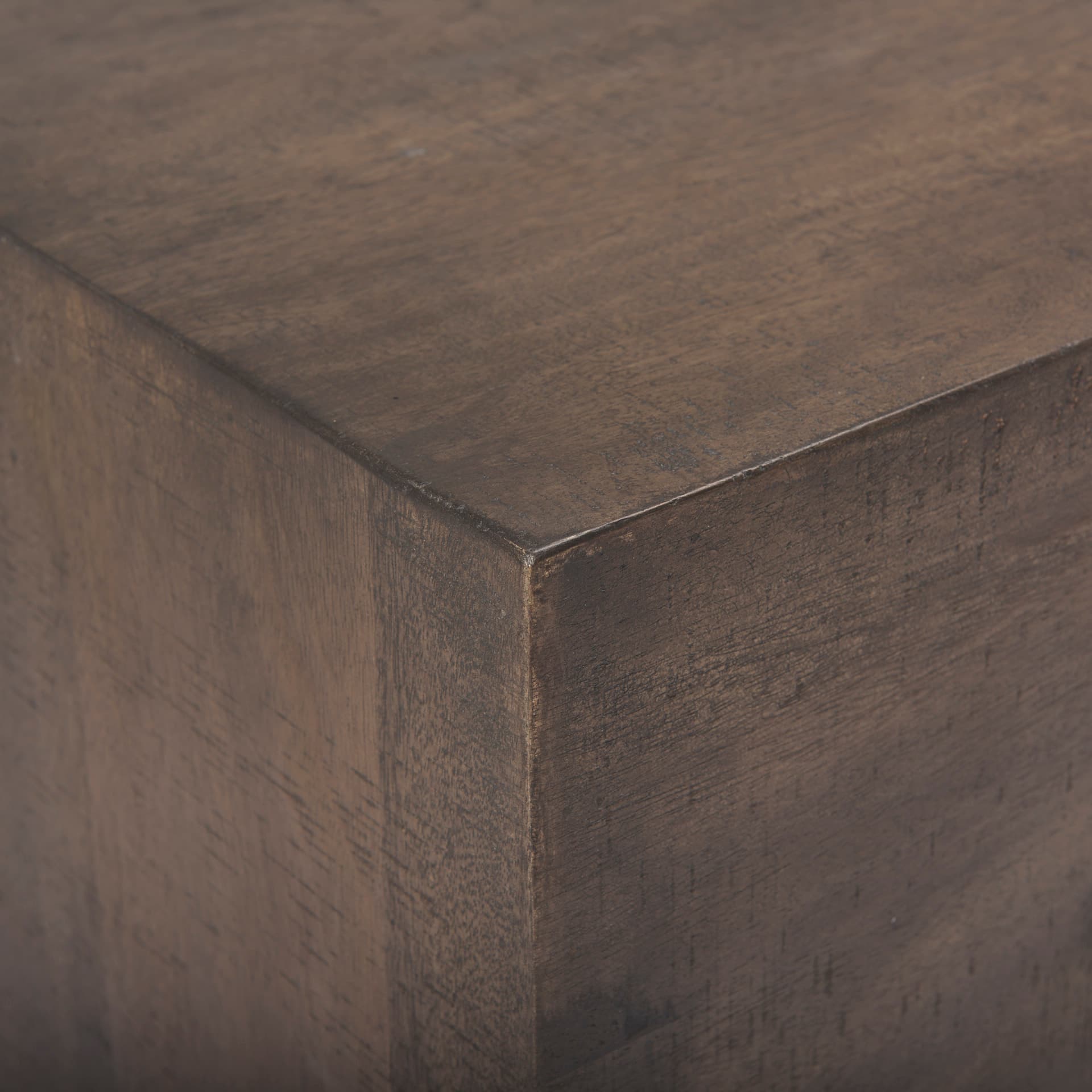 West 55L x 32W x 14H Medium Brown Wooden Angled Coffee Table — product photograph